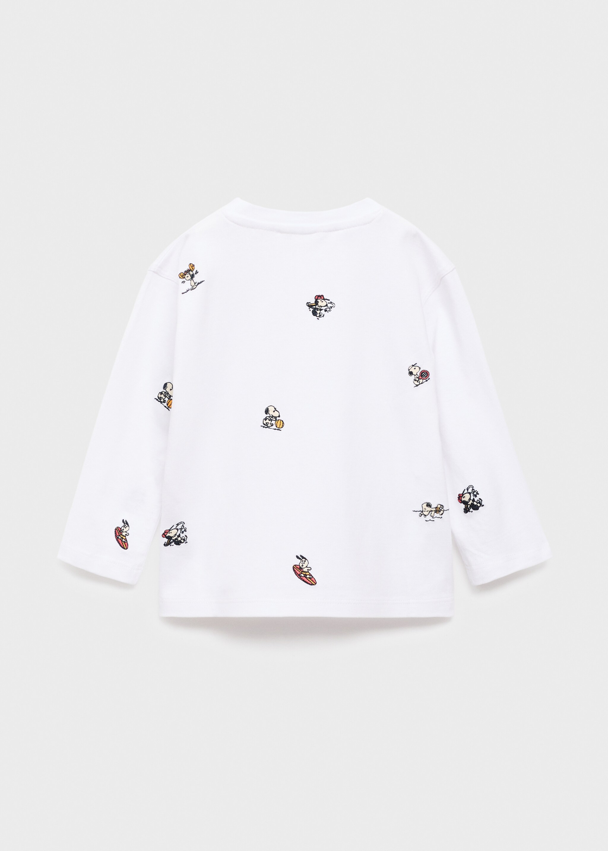 Snoopy embroidered t-shirt - Reverse of the article, White. Ref: 17055162-00.