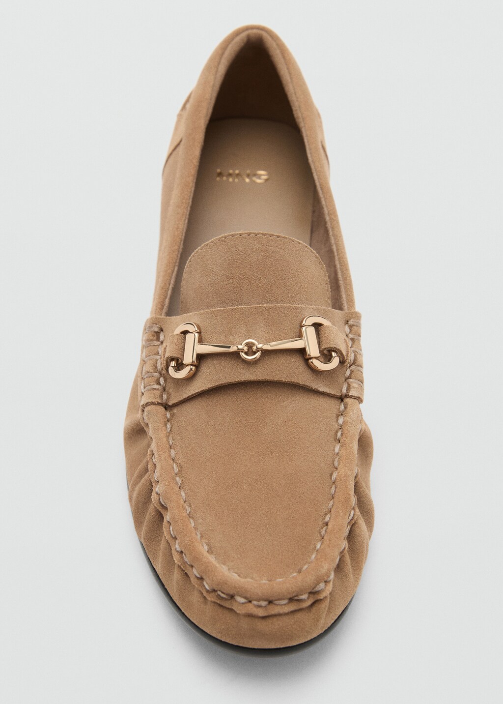 Mango Suede moccasins with buckle