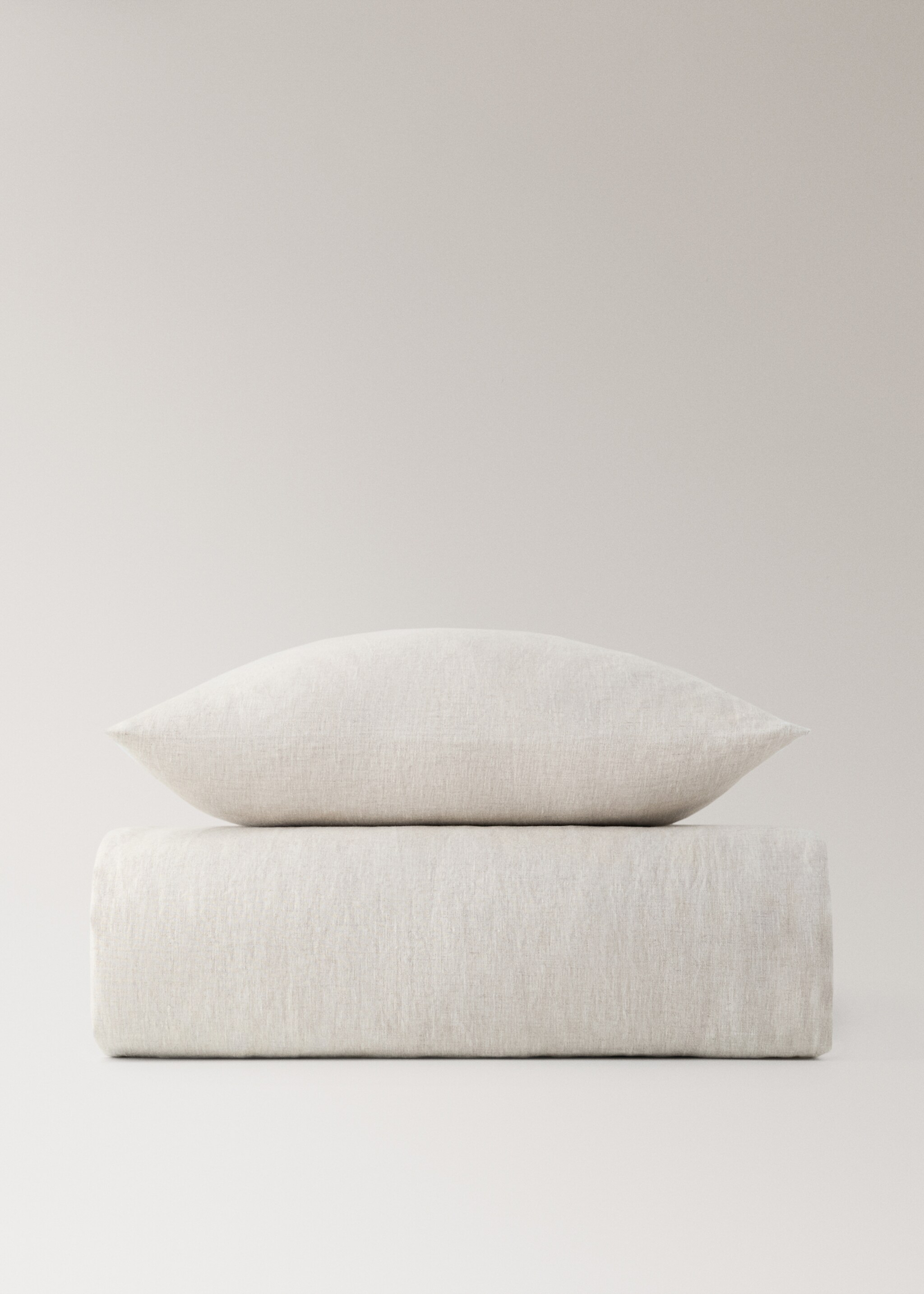 Housse de couette enfant lin lavé ajouré 90 cm - Article sans modèle, Beige. Ref: 17055165-00.