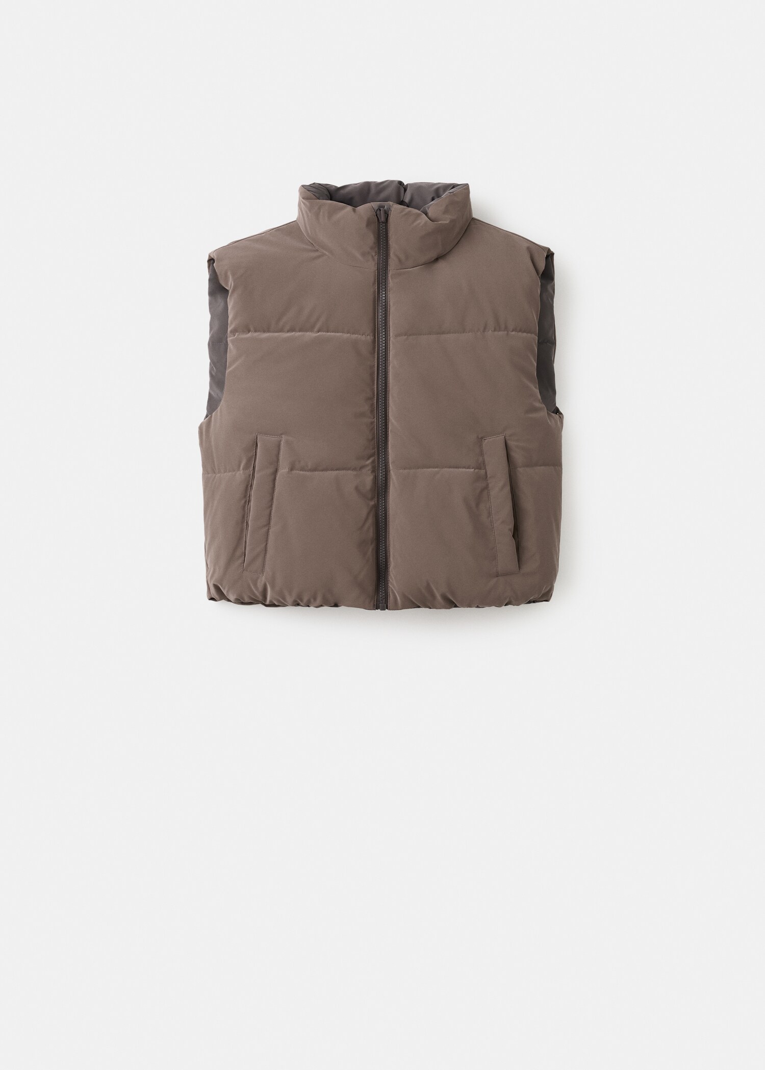 Cropped quilted gilet - Details of the article 0
