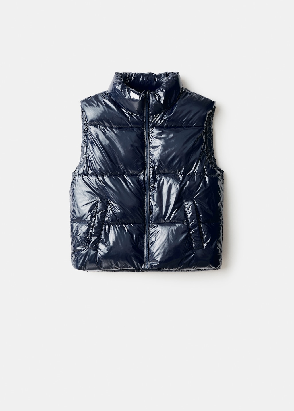 Shiny quilted vest