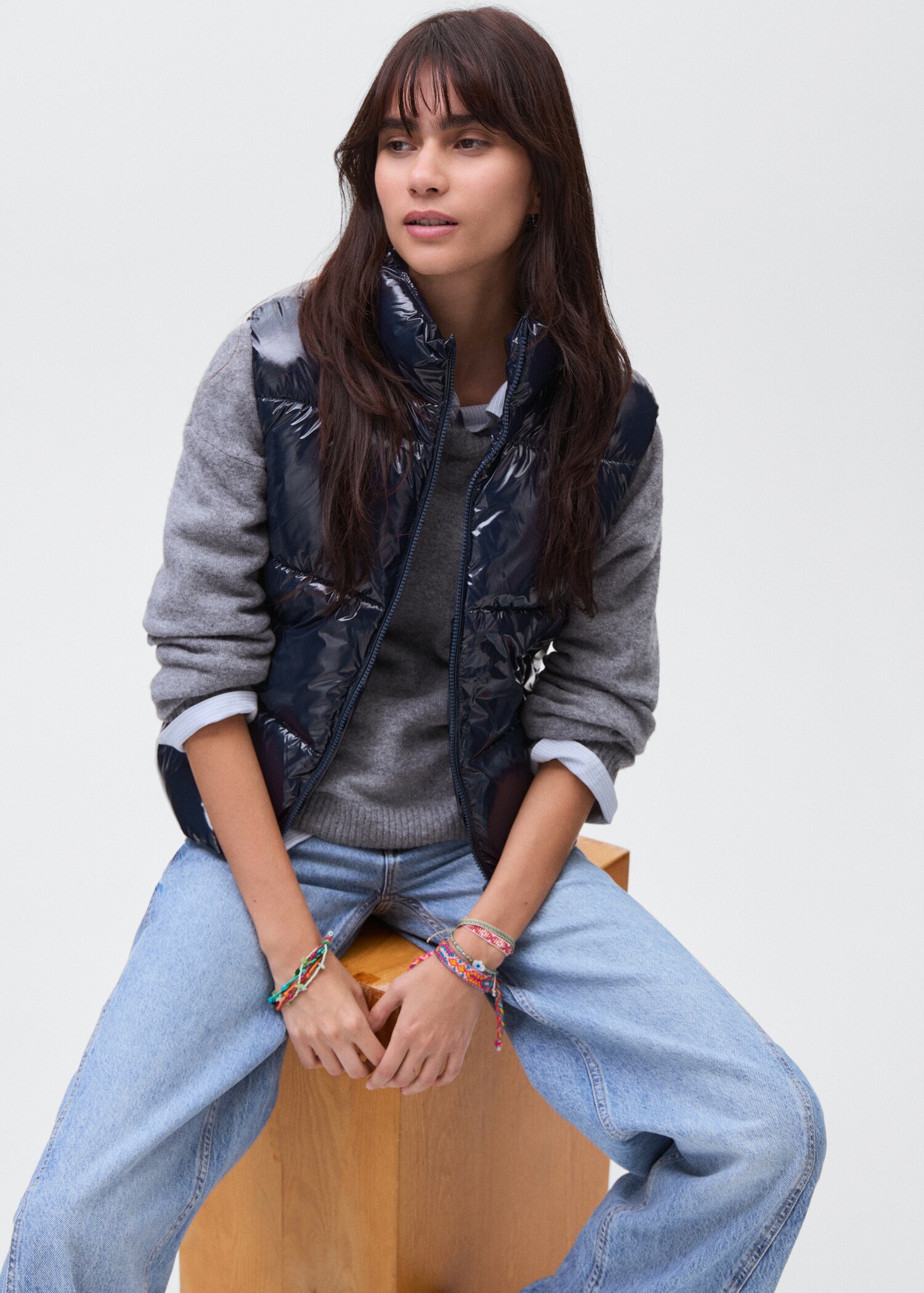 Shiny quilted gilet - Details of the article 2