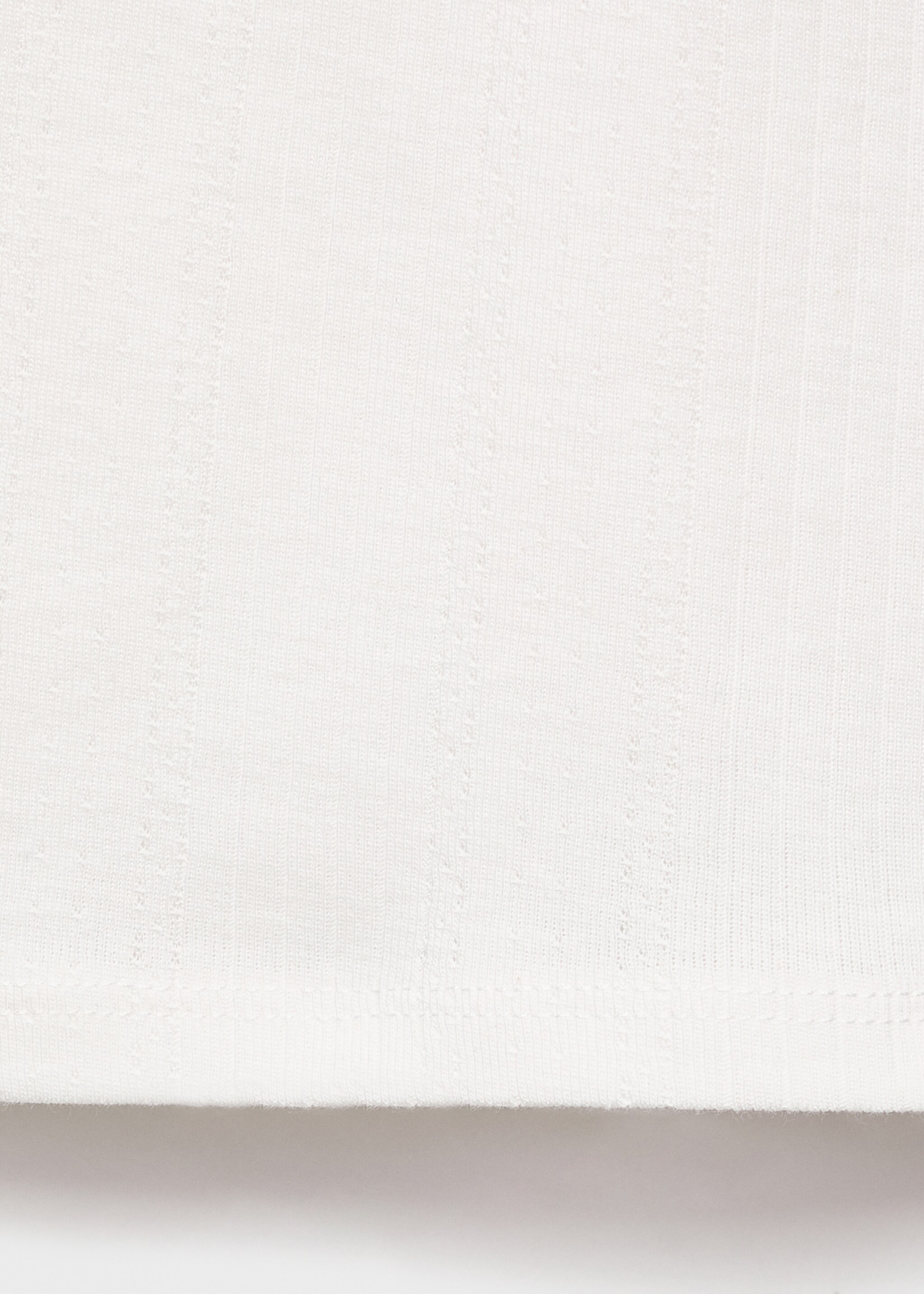Tie-front T-shirt - Details of the article 0, Off White. Ref: 17055793-00.