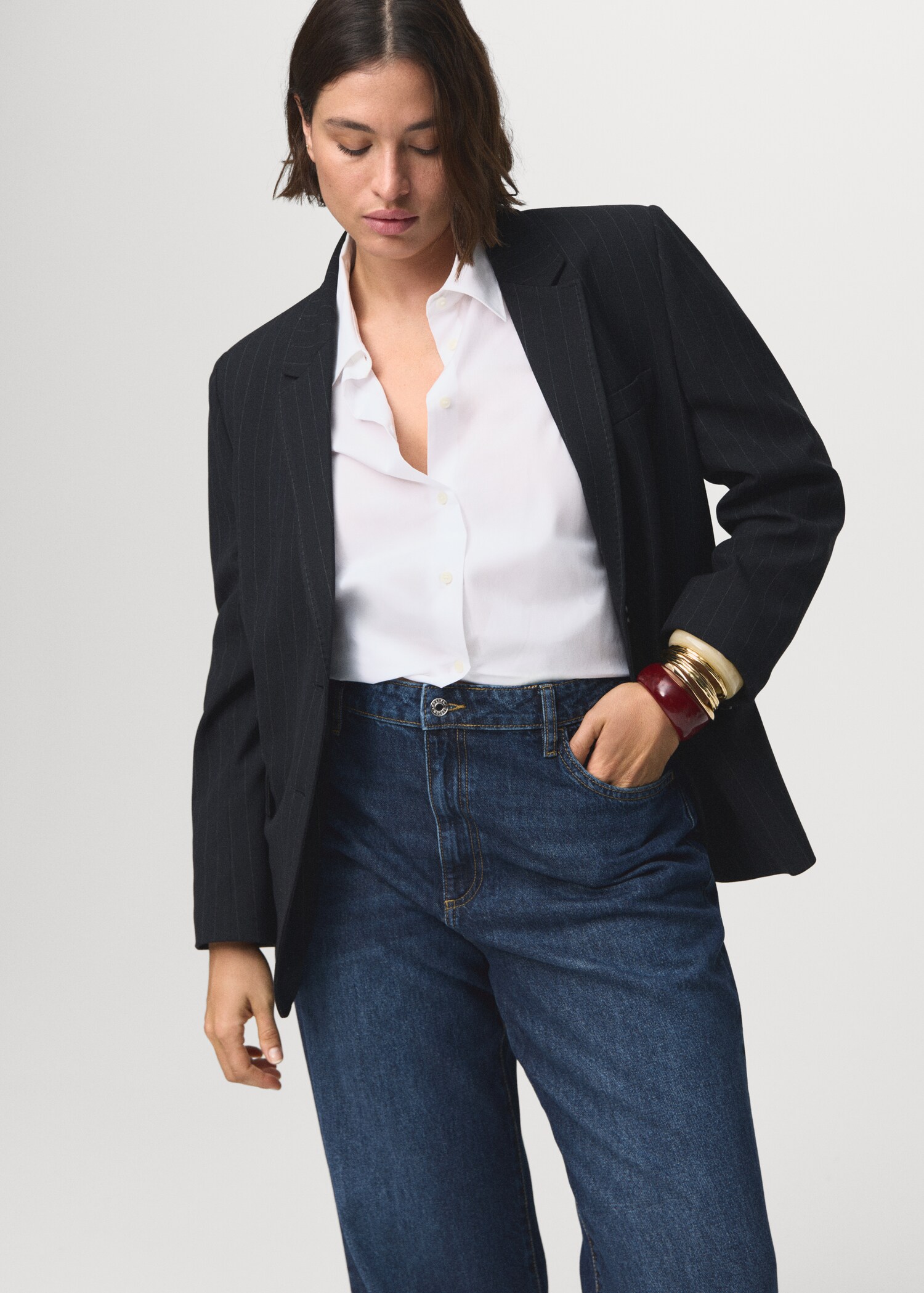 Wideleg-Jeans mit hoher Bundhöhe Danila - Detail des Artikels 5