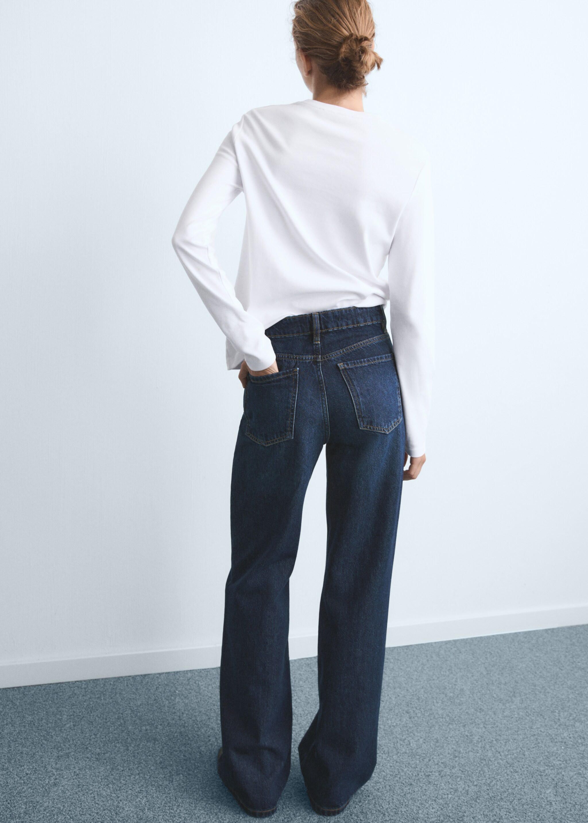 Jean Danila wideleg taille haute - Verso de l’article, Bleu foncé. Ref: 17055797-00.