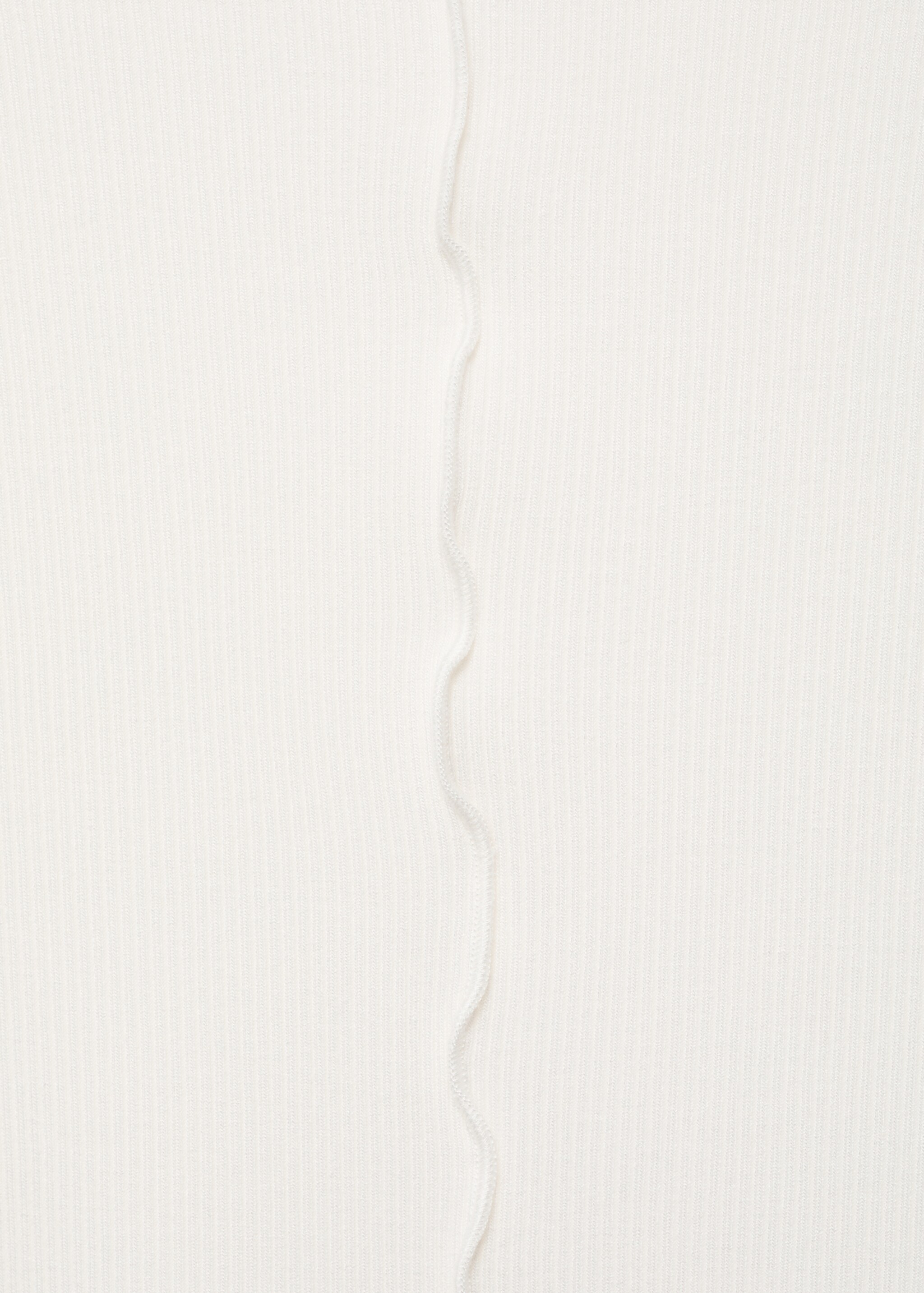 Ribbed T-shirt with scalloped finishes - Details of the article 0, White. Ref: 17055798-00.