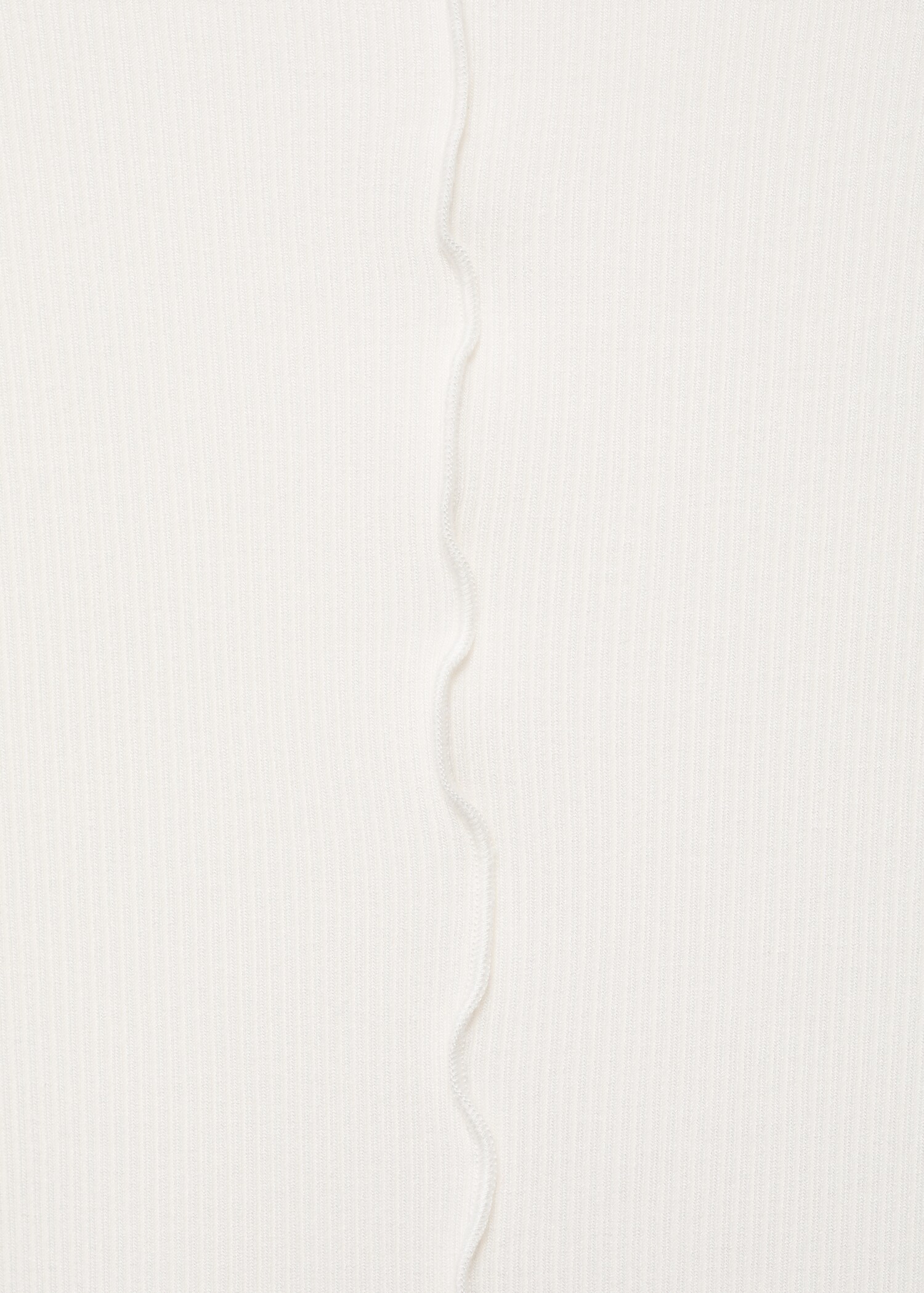 Ribbed T-shirt with scalloped finishes - Details of the article 0