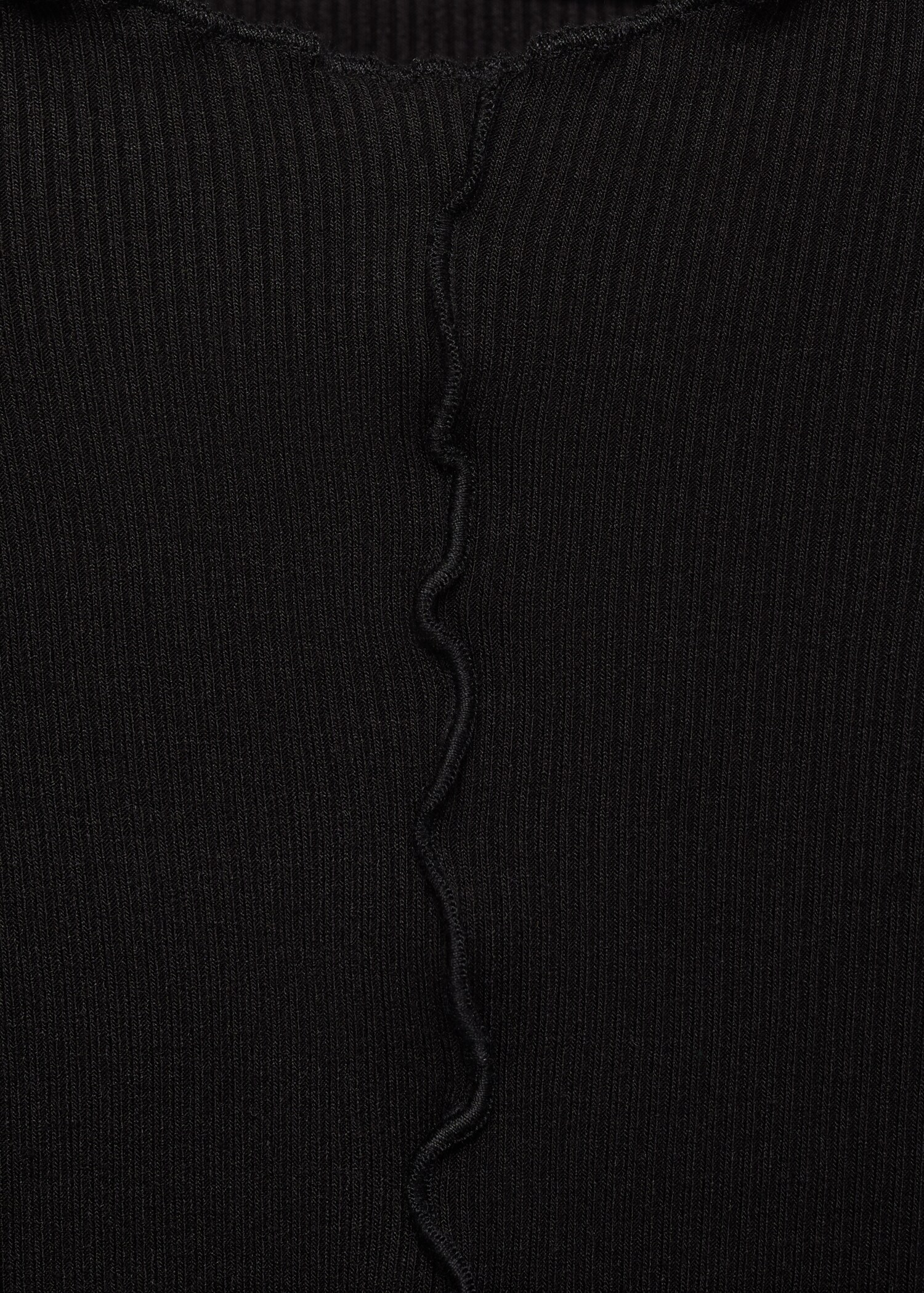 Ribbed T-shirt with scalloped finishes - Details of the article 8