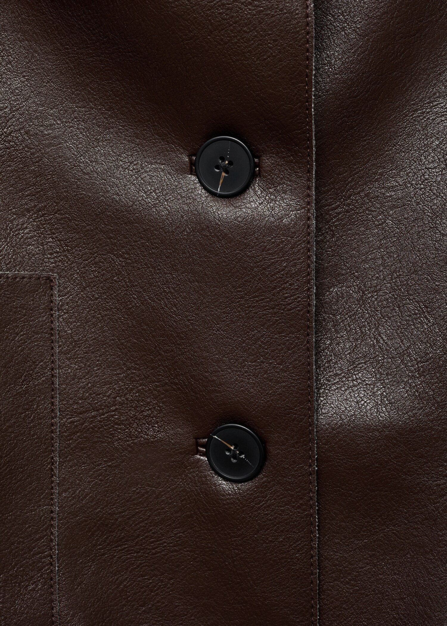 Chaqueta efecto piel bolsillos - Detalle del artículo 0