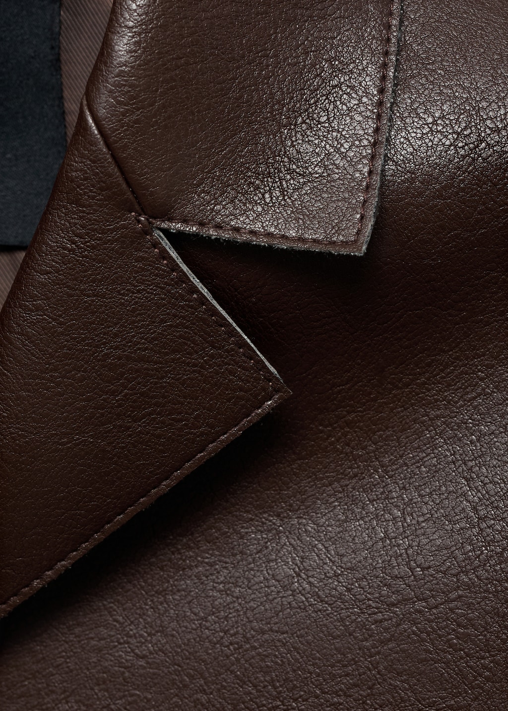 Faux-leather jacket with pockets