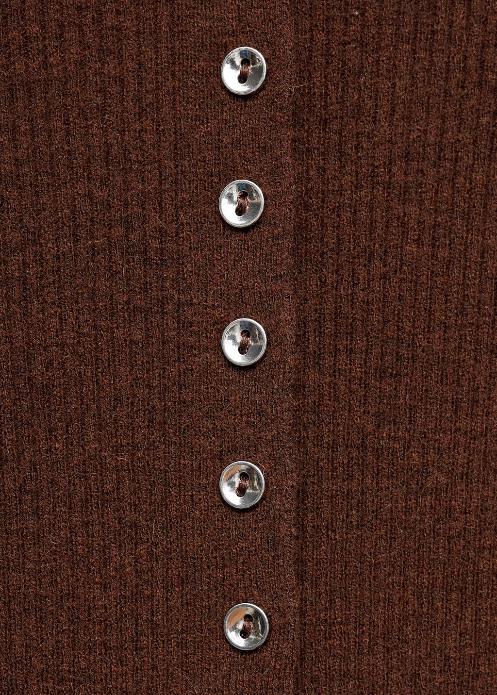 Fine rib knit cardigan