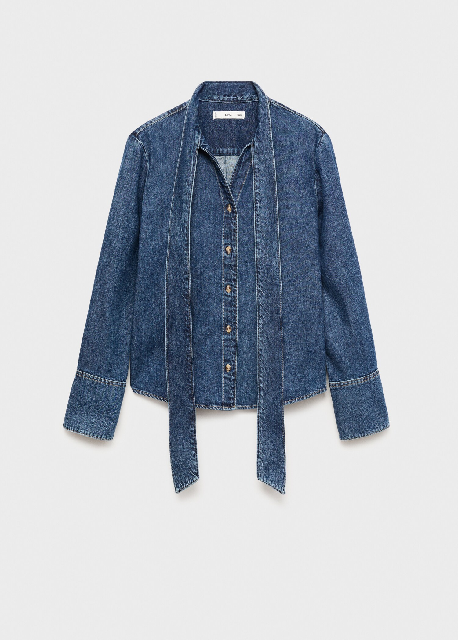 Denim shirt with bow - Article without model
