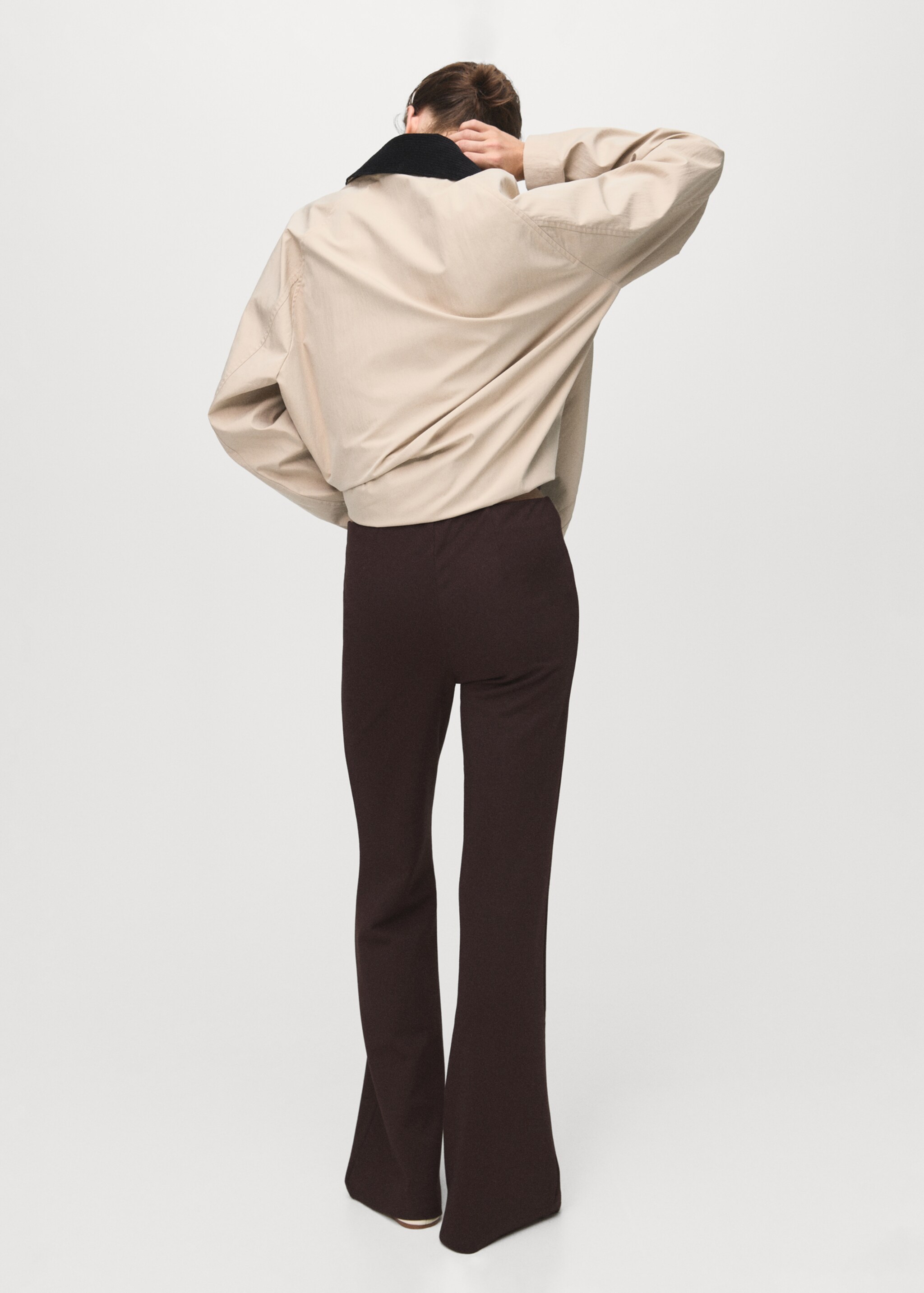 Leggings with seam detail - Reverse of the article, Brown. Ref: 17055806-00.
