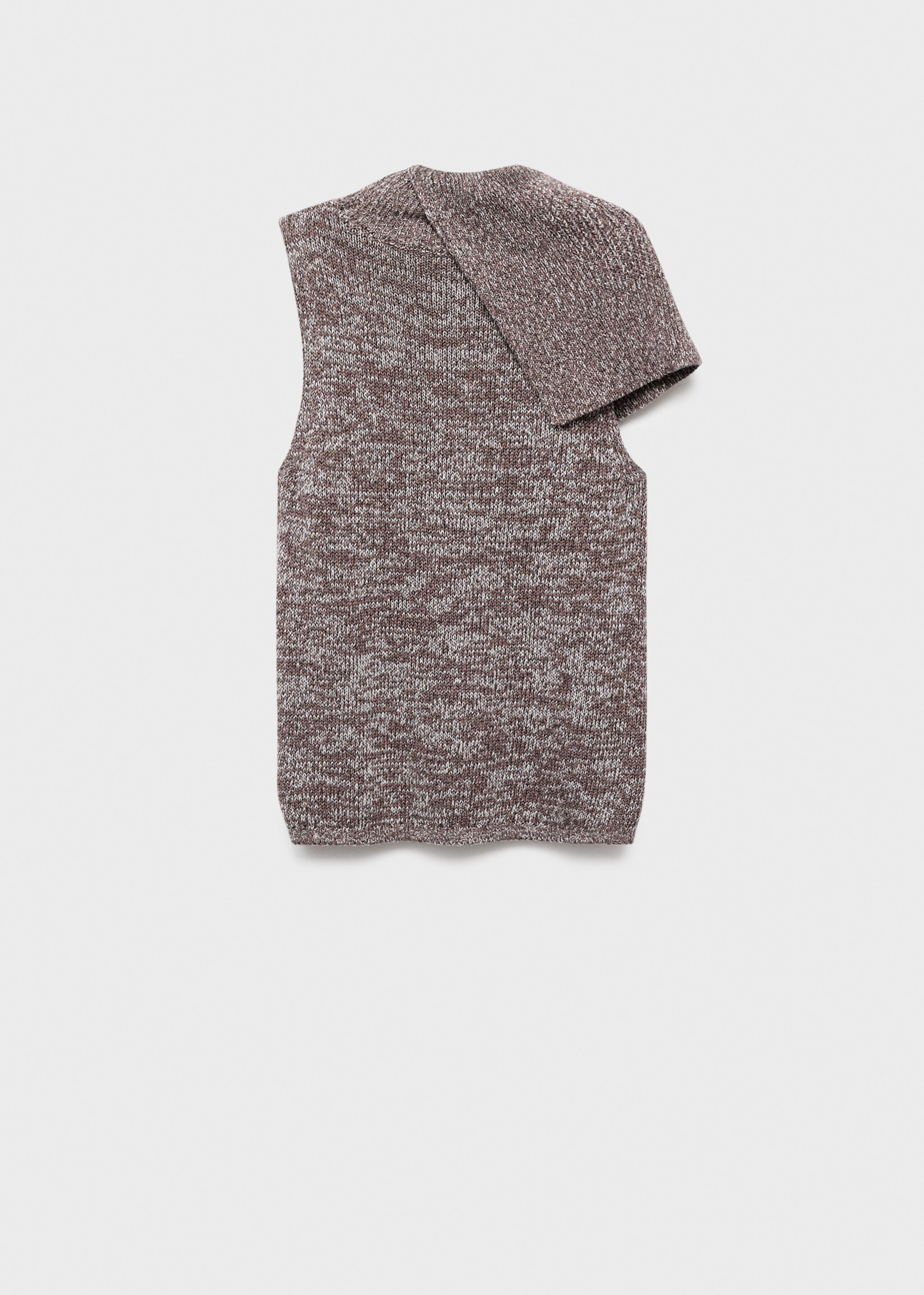Chaleco jaspeado cuello envolvente - Artículo sin modelo, Gris claro/pastel. Ref: 17055808-00.