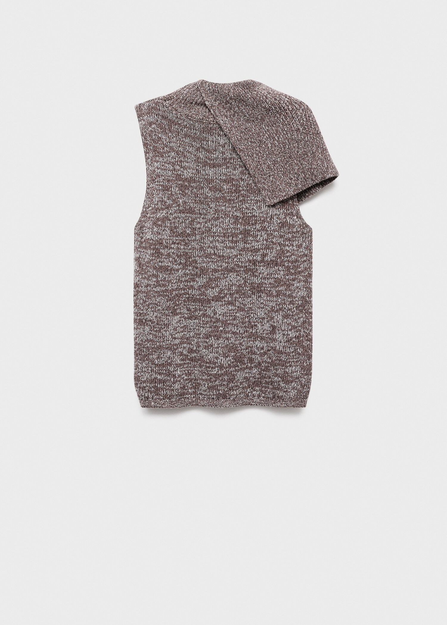 Chaleco jaspeado cuello envolvente - Artículo sin modelo
