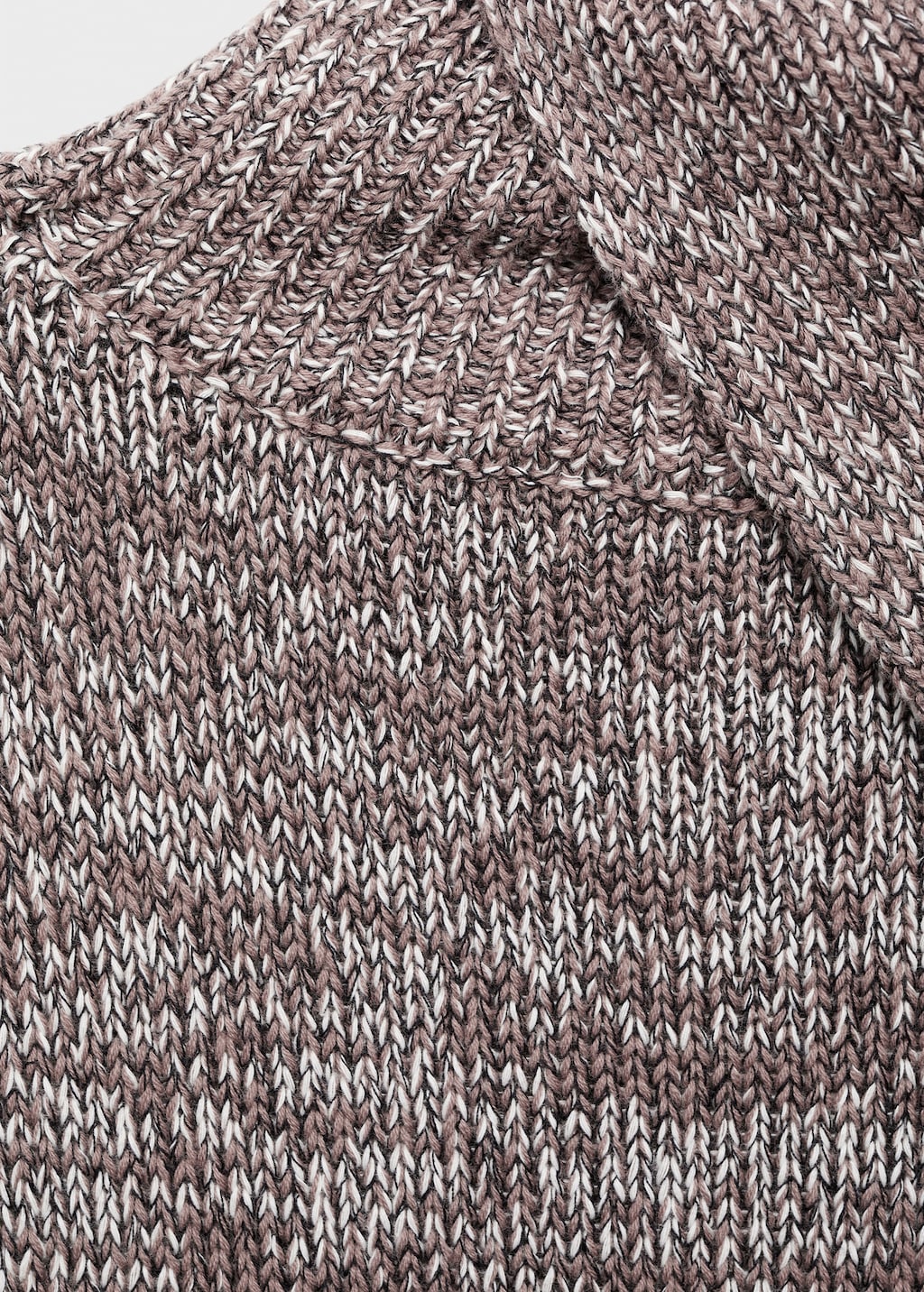 Vest with mottled wrap collar