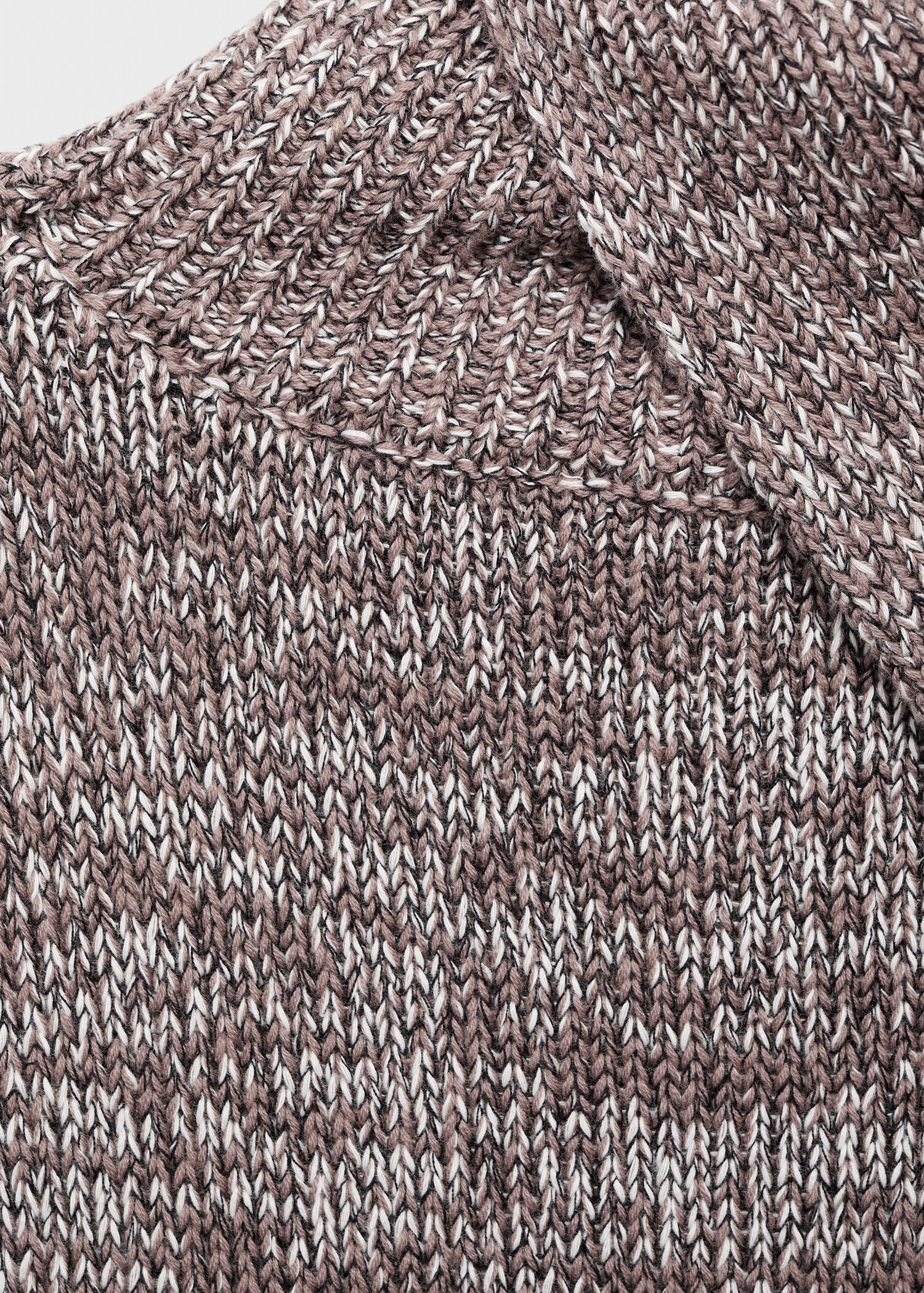 Chaleco jaspeado cuello envolvente - Detalle del artículo 0