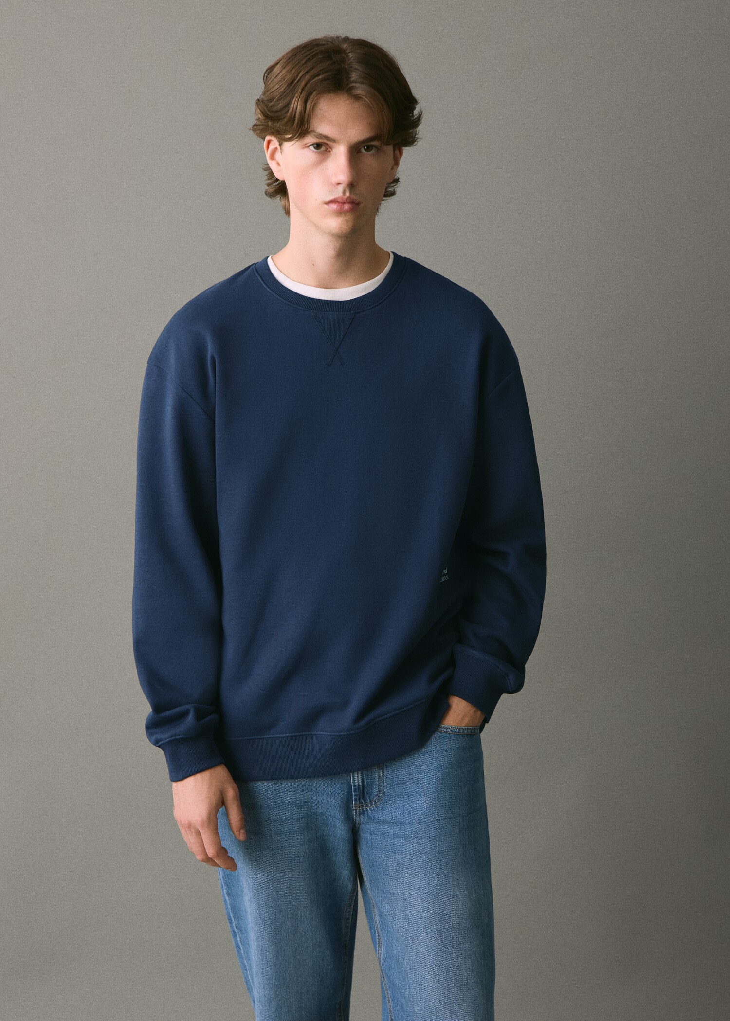 Sweat-shirt coton imprimé - Plan moyen