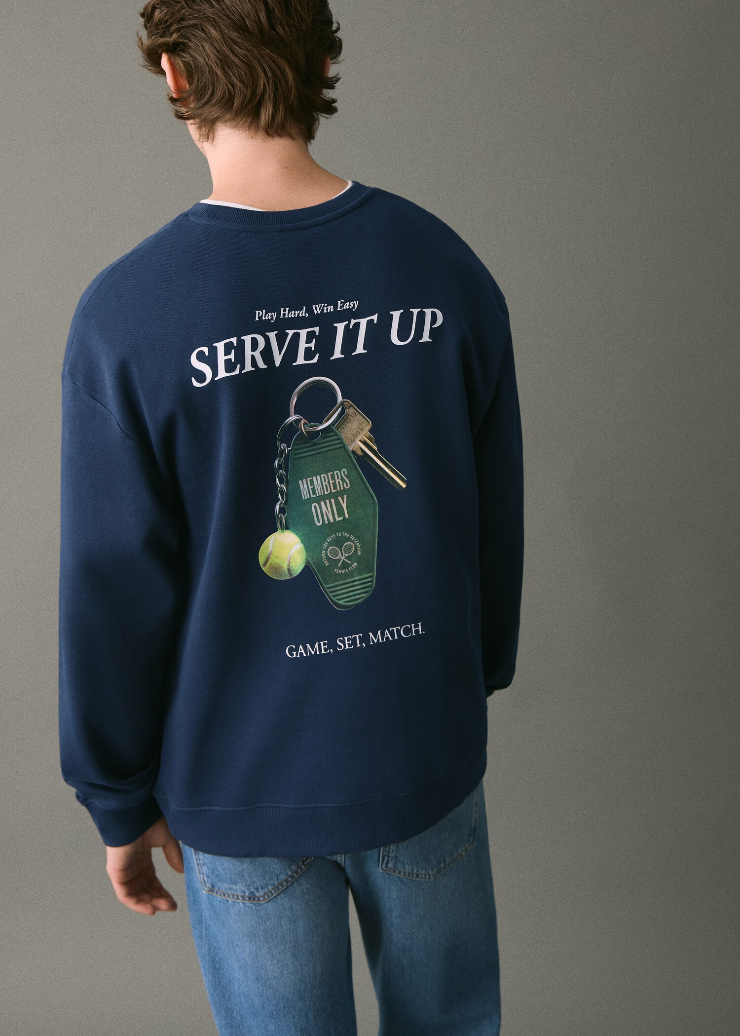 Sweat-shirt coton imprimé - Verso de l’article