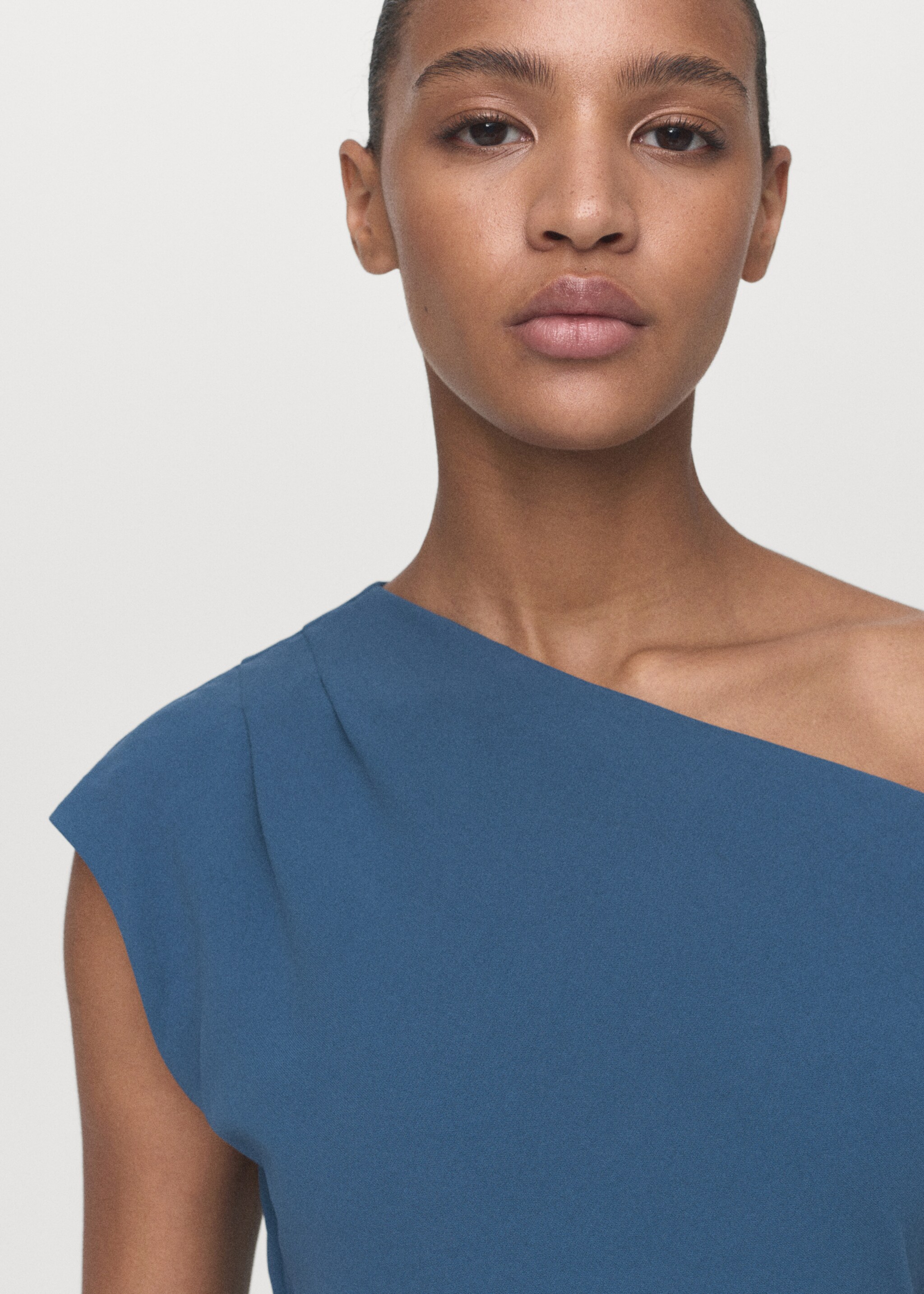 Robe midi asymétrique - Détail de l'article 1, Bleu. Ref: 17055811-00.