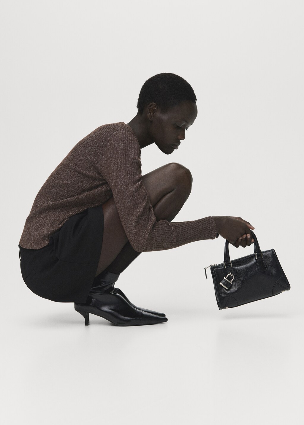 Mango Ribbed knitted cardigan