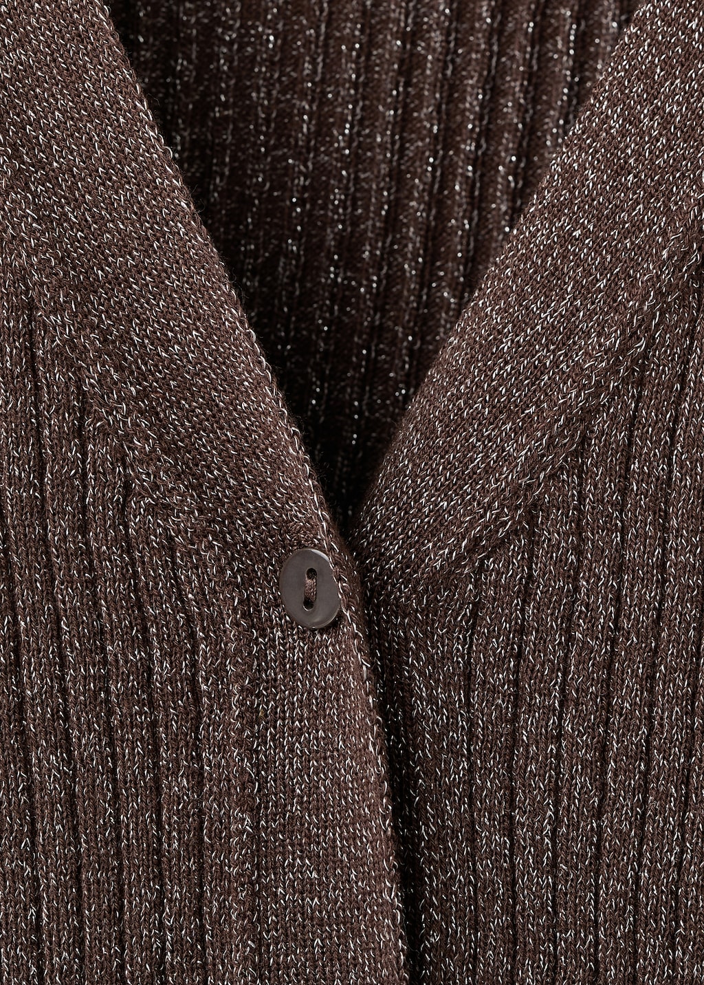 Ribbed knitted cardigan