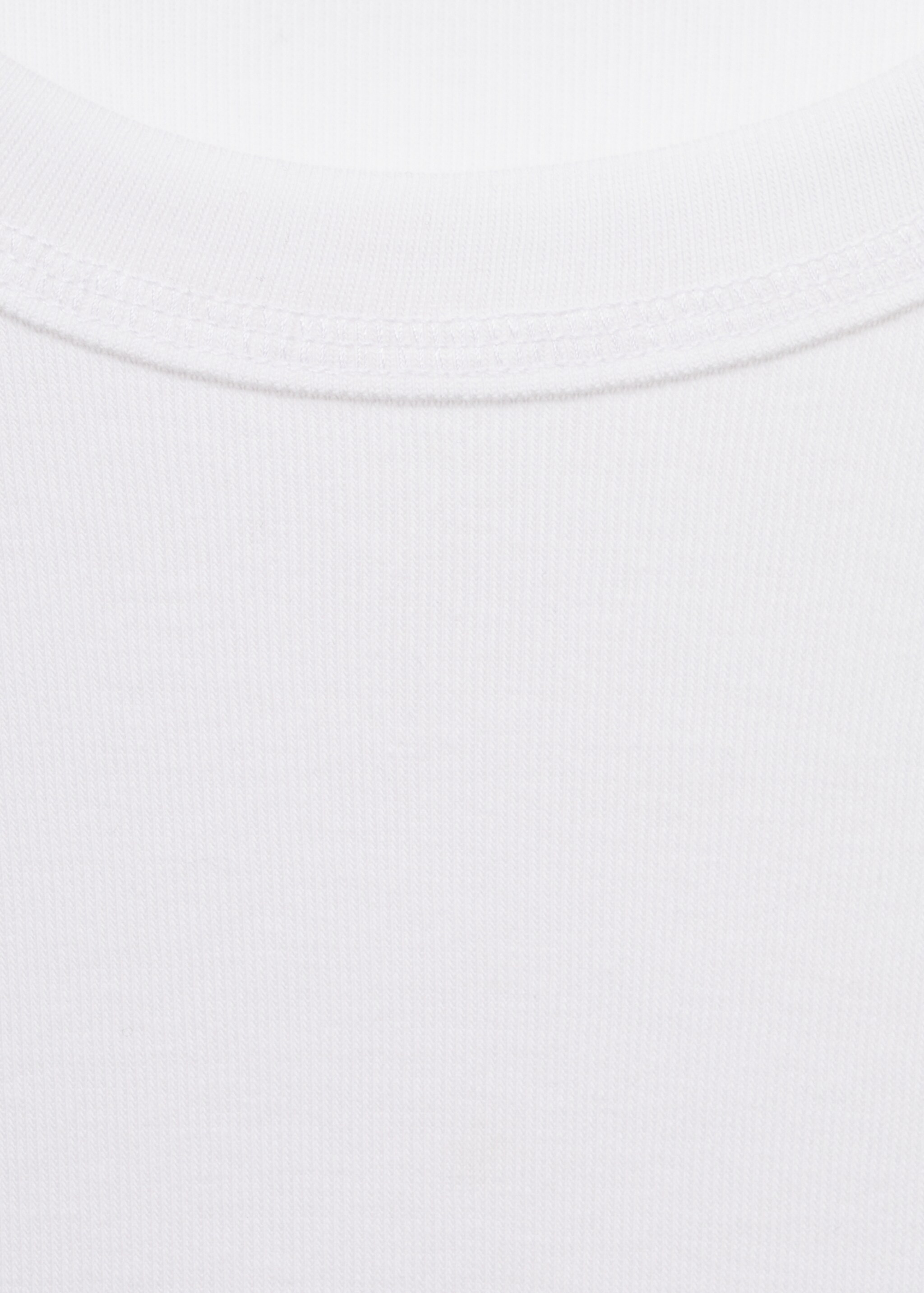Long sleeve cotton t-shirt - Details of the article 0, White. Ref: 17055814-00.