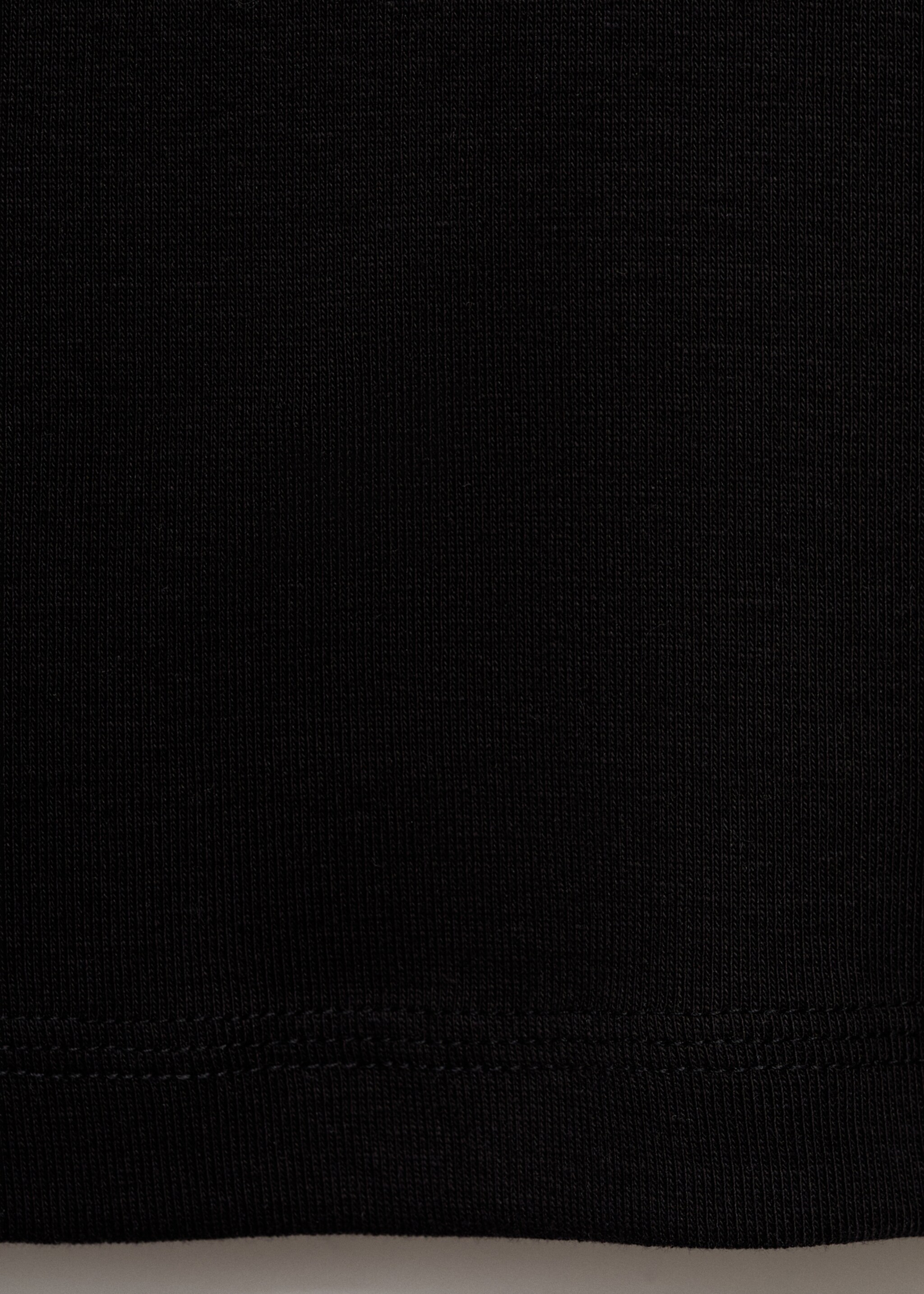 Long sleeve cotton t-shirt - Details of the article 0, Black. Ref: 17055814-00.