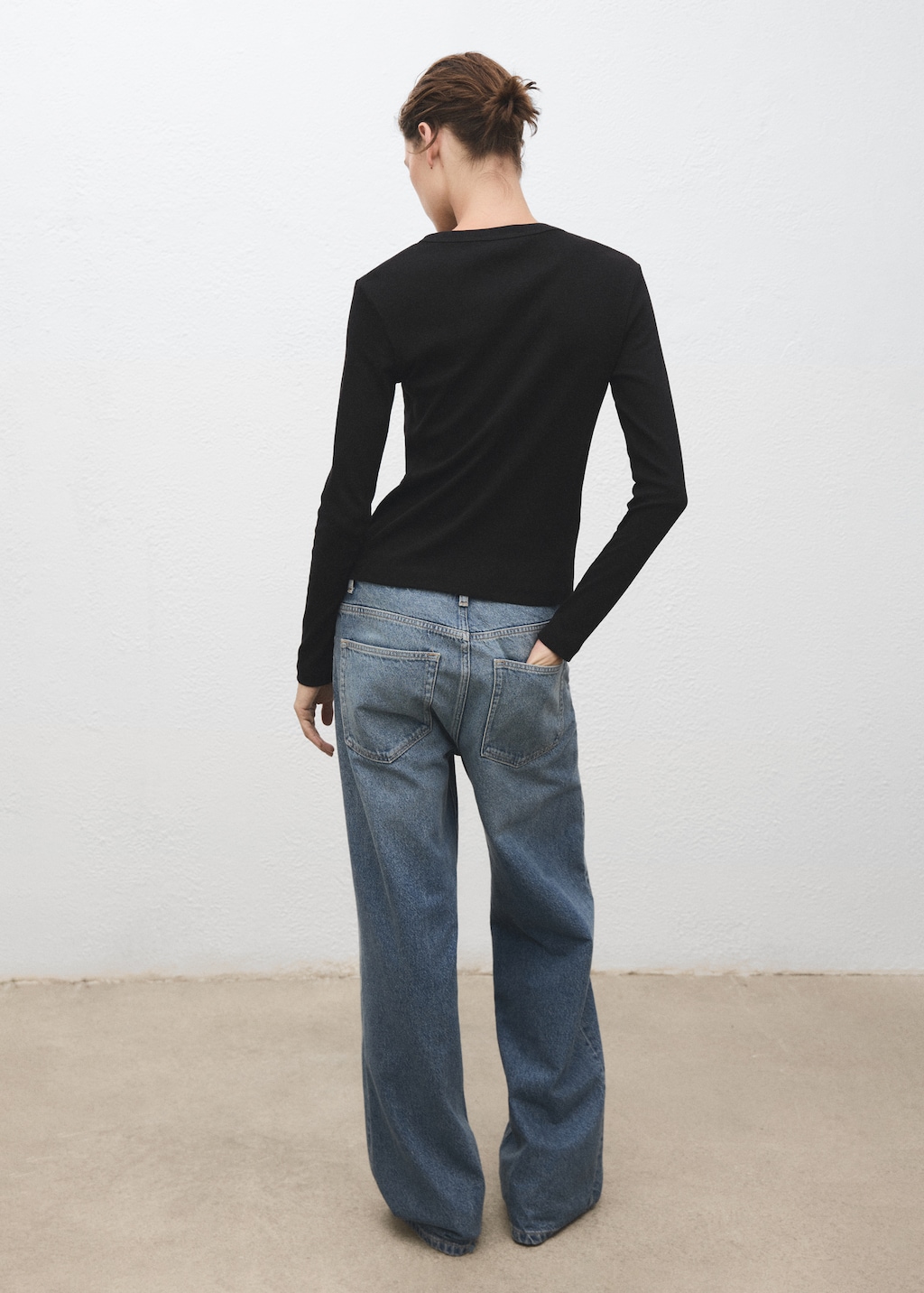 Long sleeve cotton t-shirt