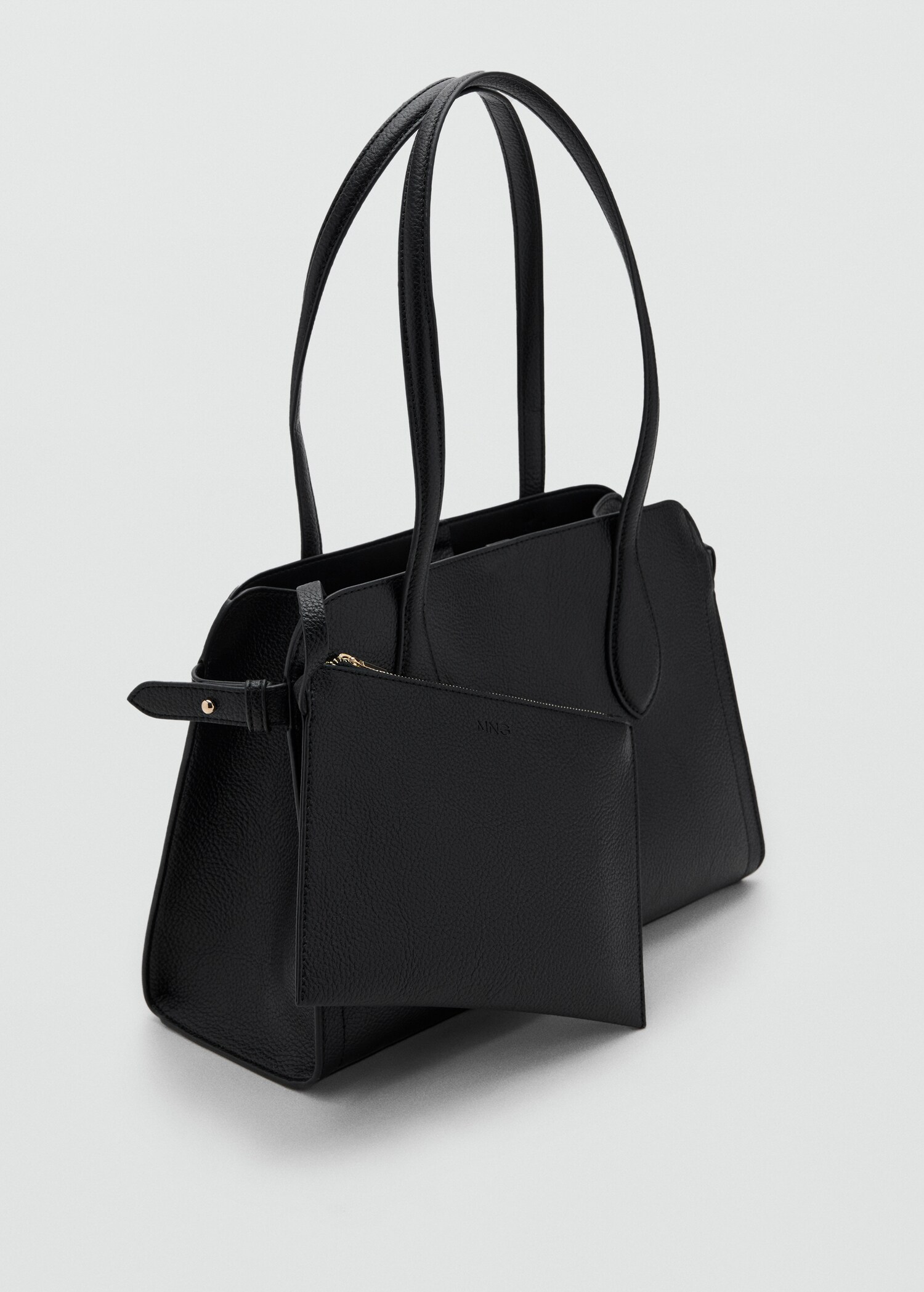 Small bag with pebbled leather effect - Medium plane