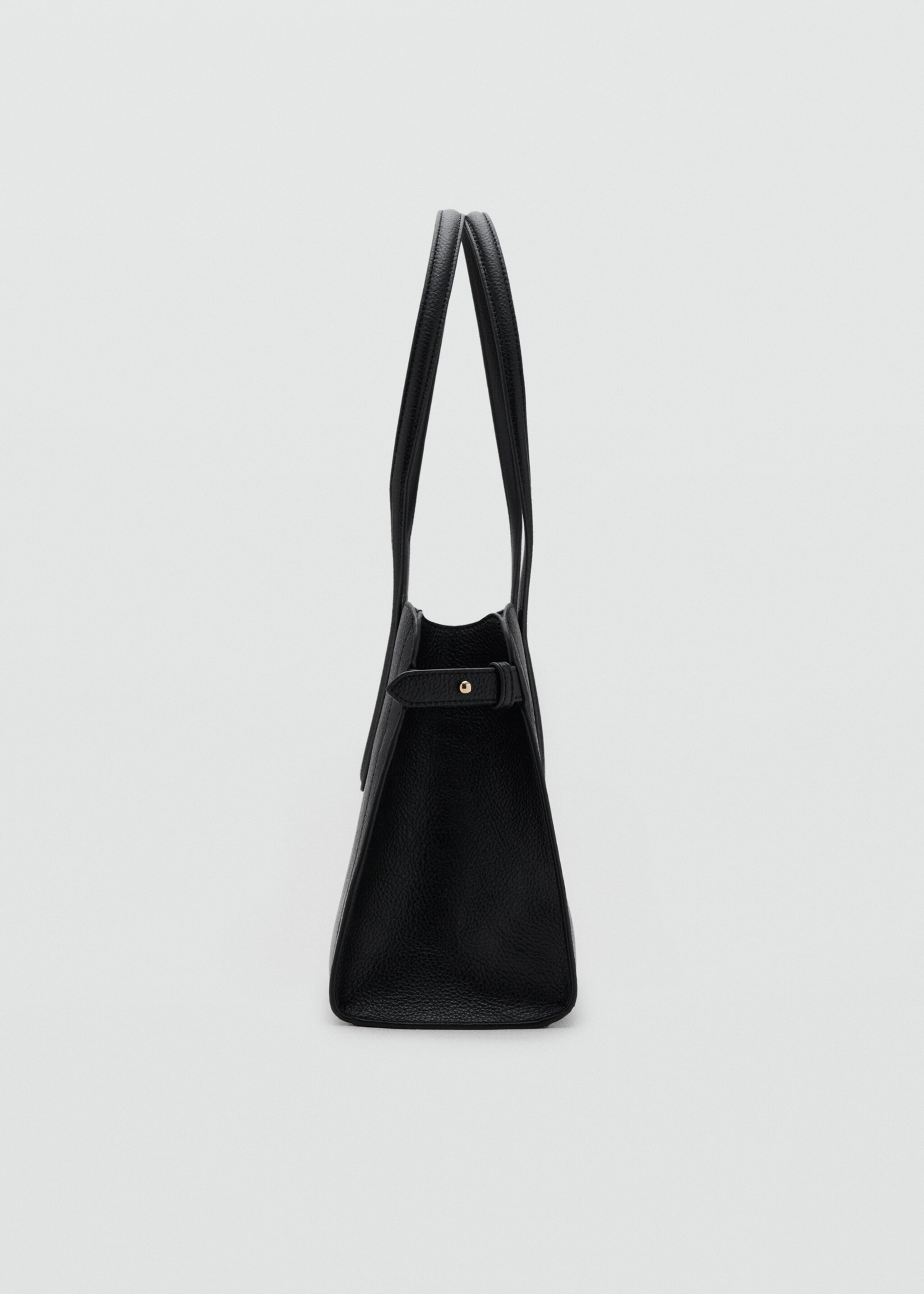 Small bag with pebbled leather effect - Details of the article 1, Black. Ref: 17055816-00.