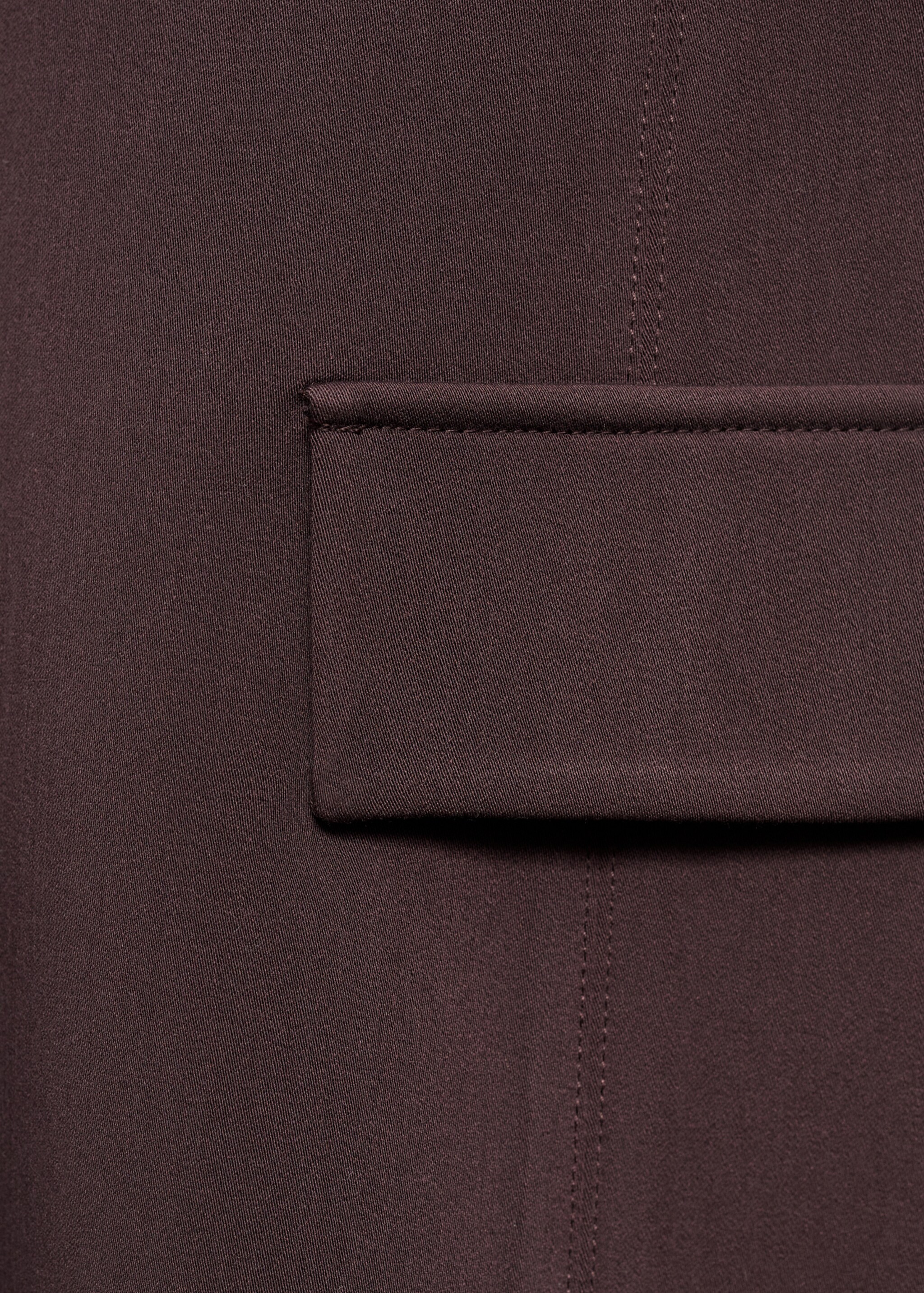 Short dress with flap pockets - Details of the article 0, Brown. Ref: 17055820-00.
