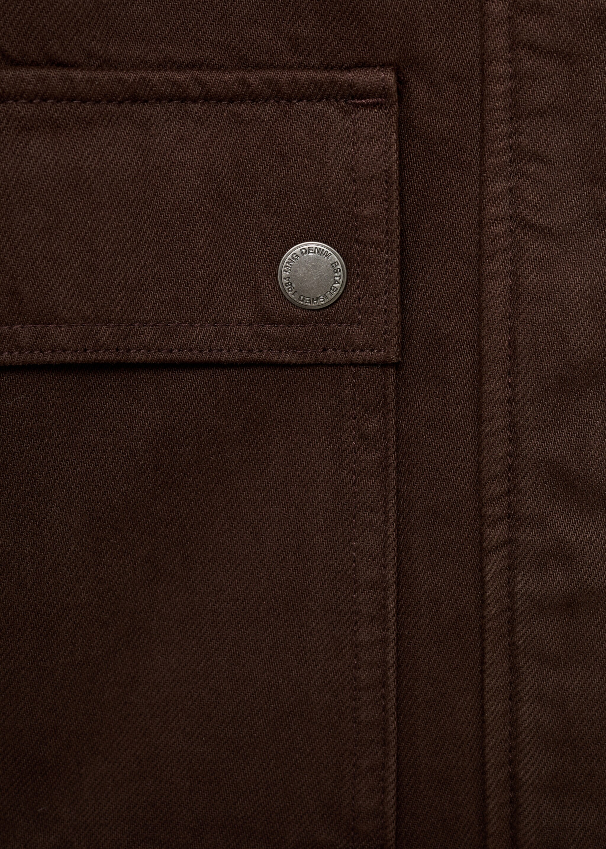 Parka en jean col en cuir synthétique - Détail de l'article 8, Chocolat. Ref: 17055821-00.