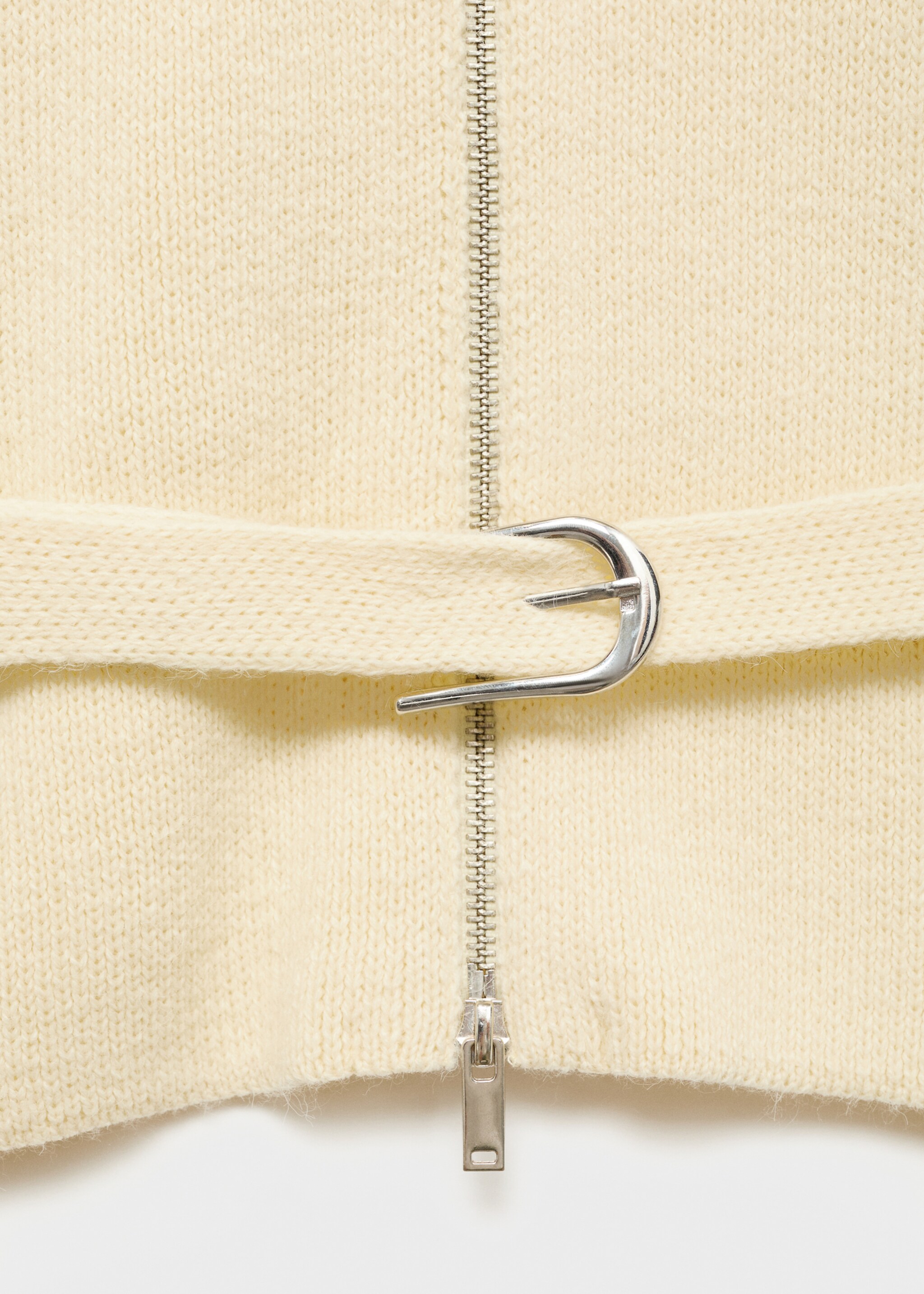 Cardigan ceinture col chemisier - Détail de l'article 0, Écru. Ref: 17055824-00.