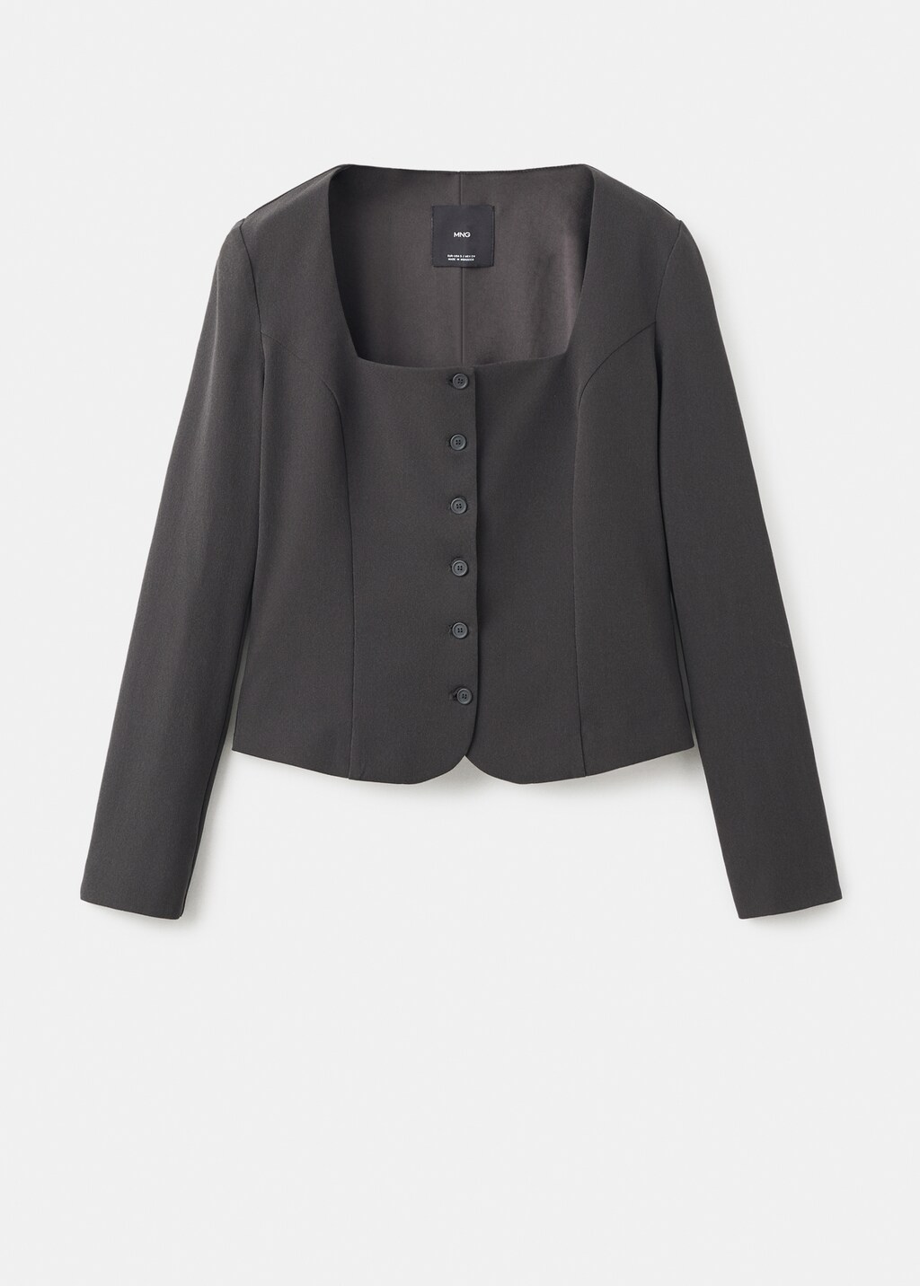 Mango Tailored cropped suit blazer