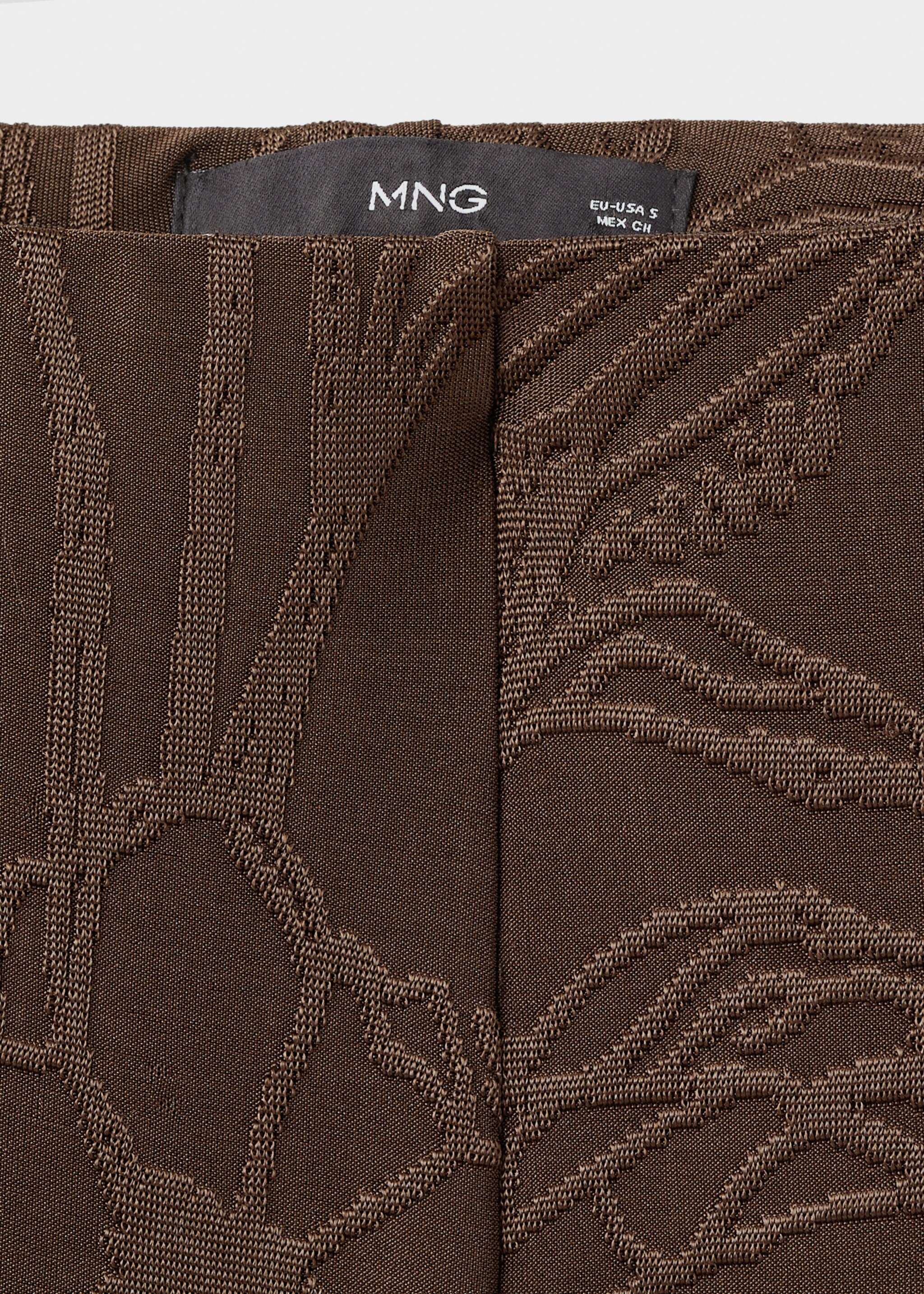Jacquard floral-print straight trousers - Details of the article 8, Brown. Ref: 17055828-00.