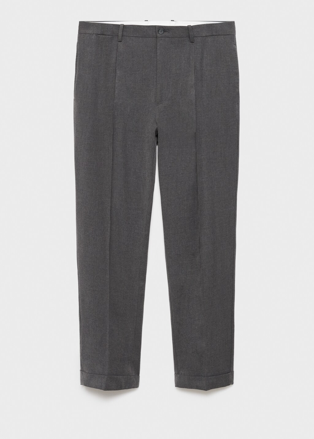 Regular-fit pleated flannel pants