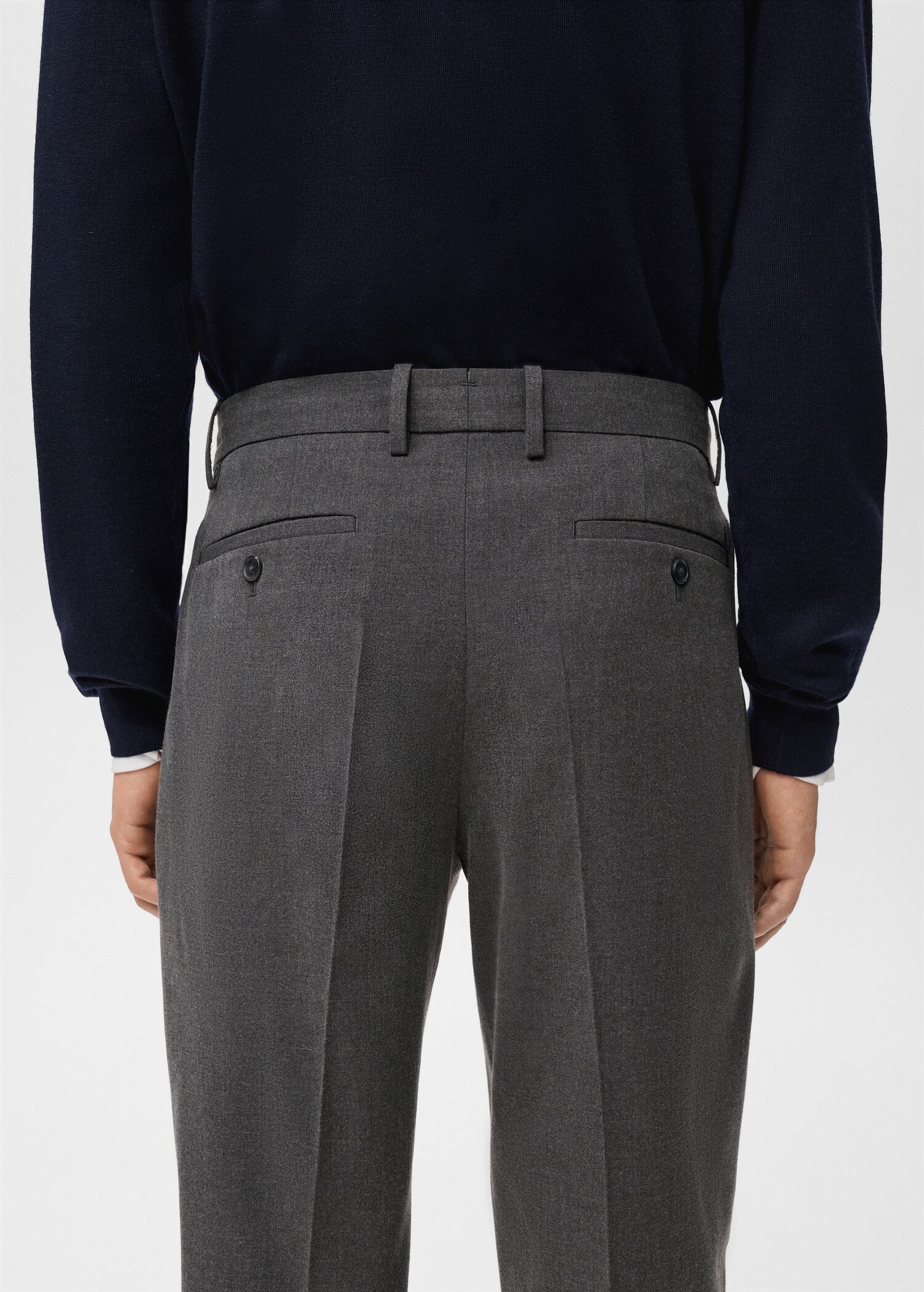 Regular-fit pleated trousers - Details of the article 6