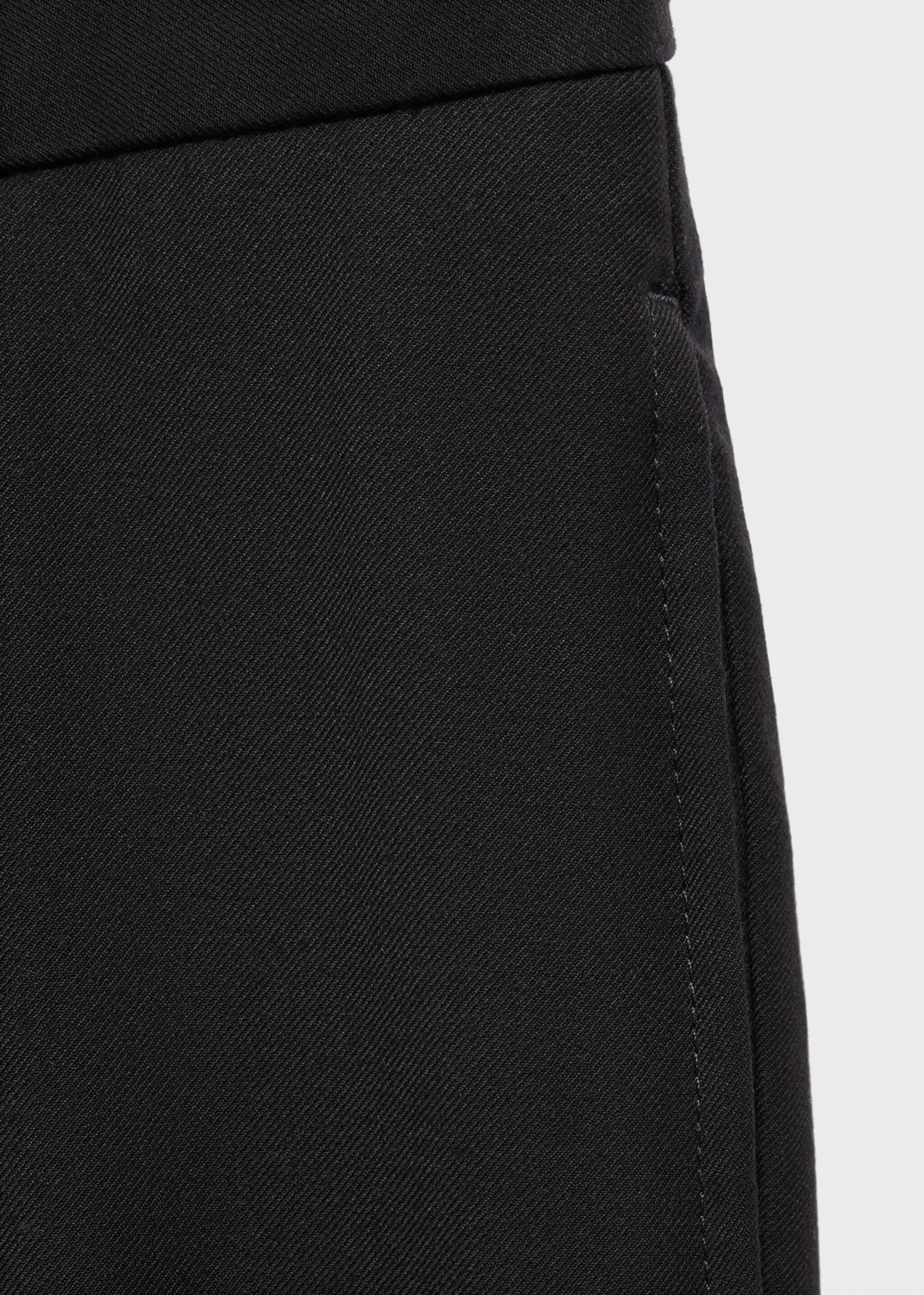 Regular-fit pleated trousers - Details of the article 0, Black. Ref: 17055968-00.