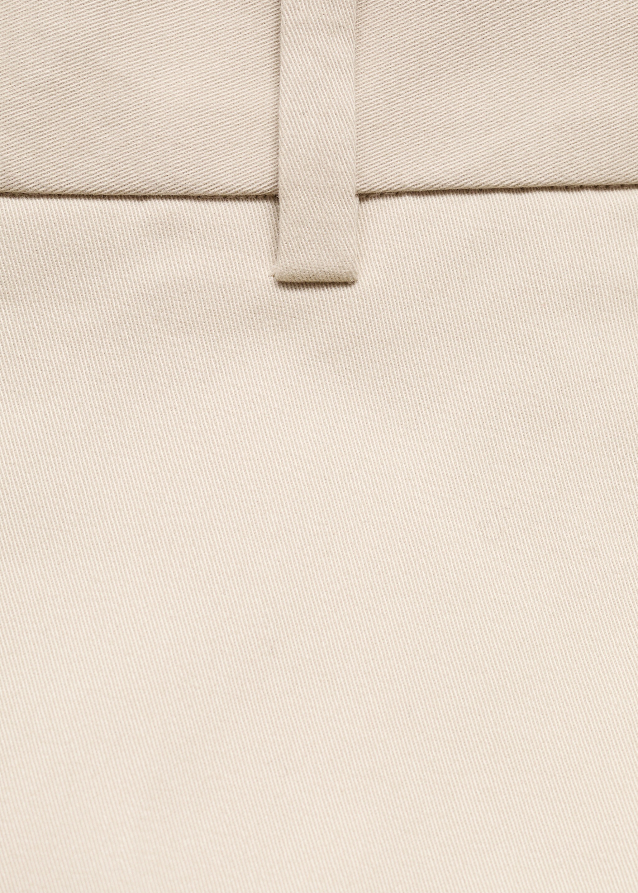 Regular-fit cotton trousers - Details of the article 0, Ecru. Ref: 17055969-00.