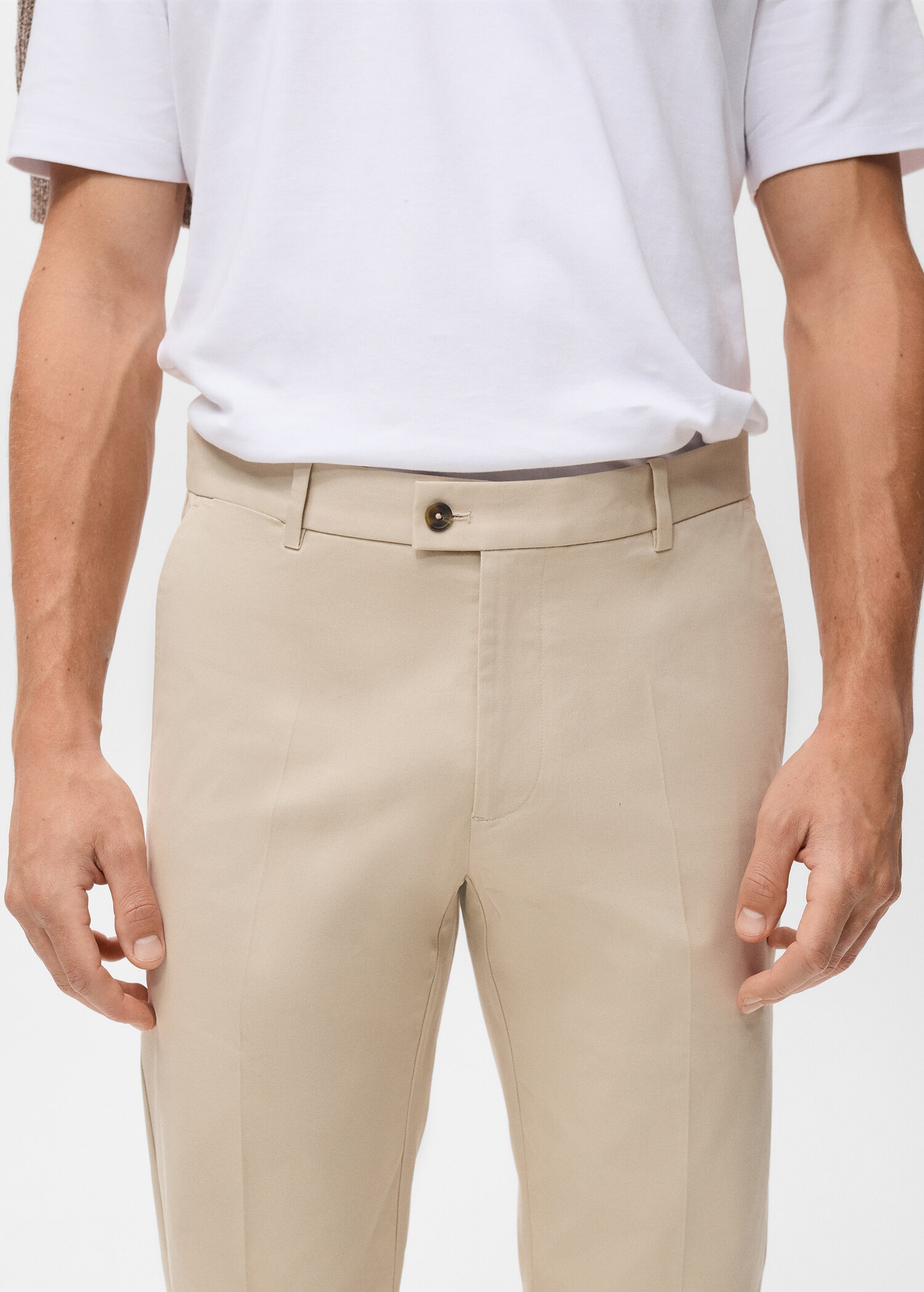 Regular-fit cotton trousers - Details of the article 1
