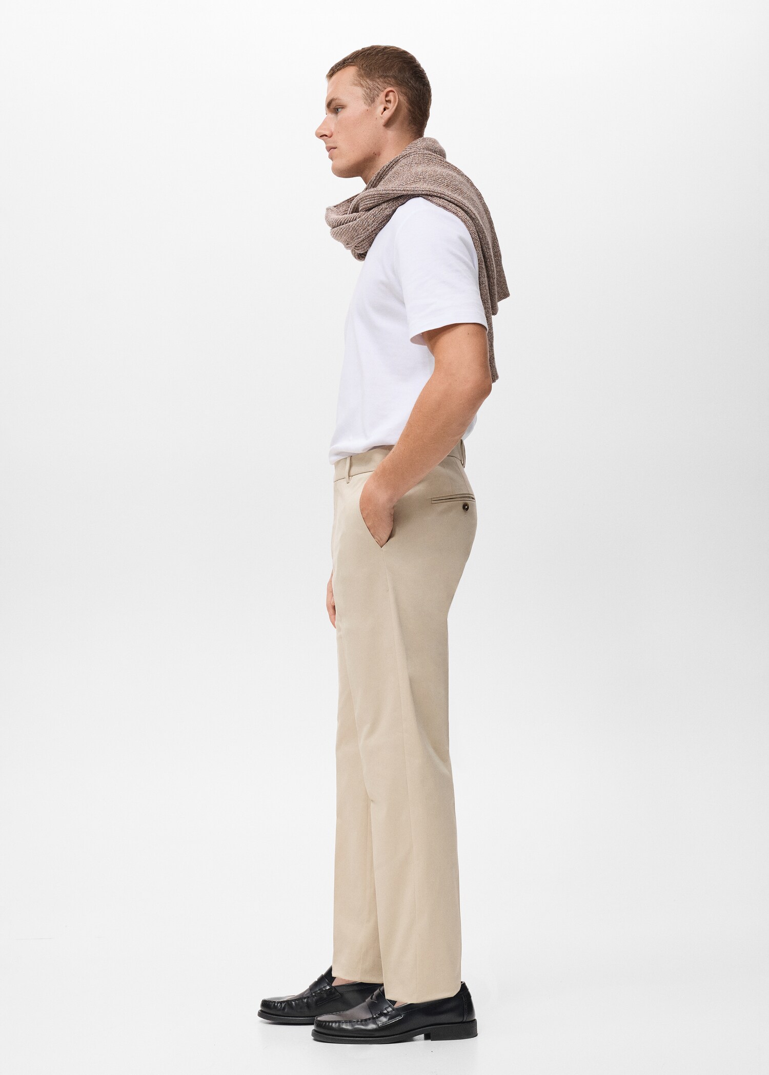 Regular-fit cotton trousers - Details of the article 2