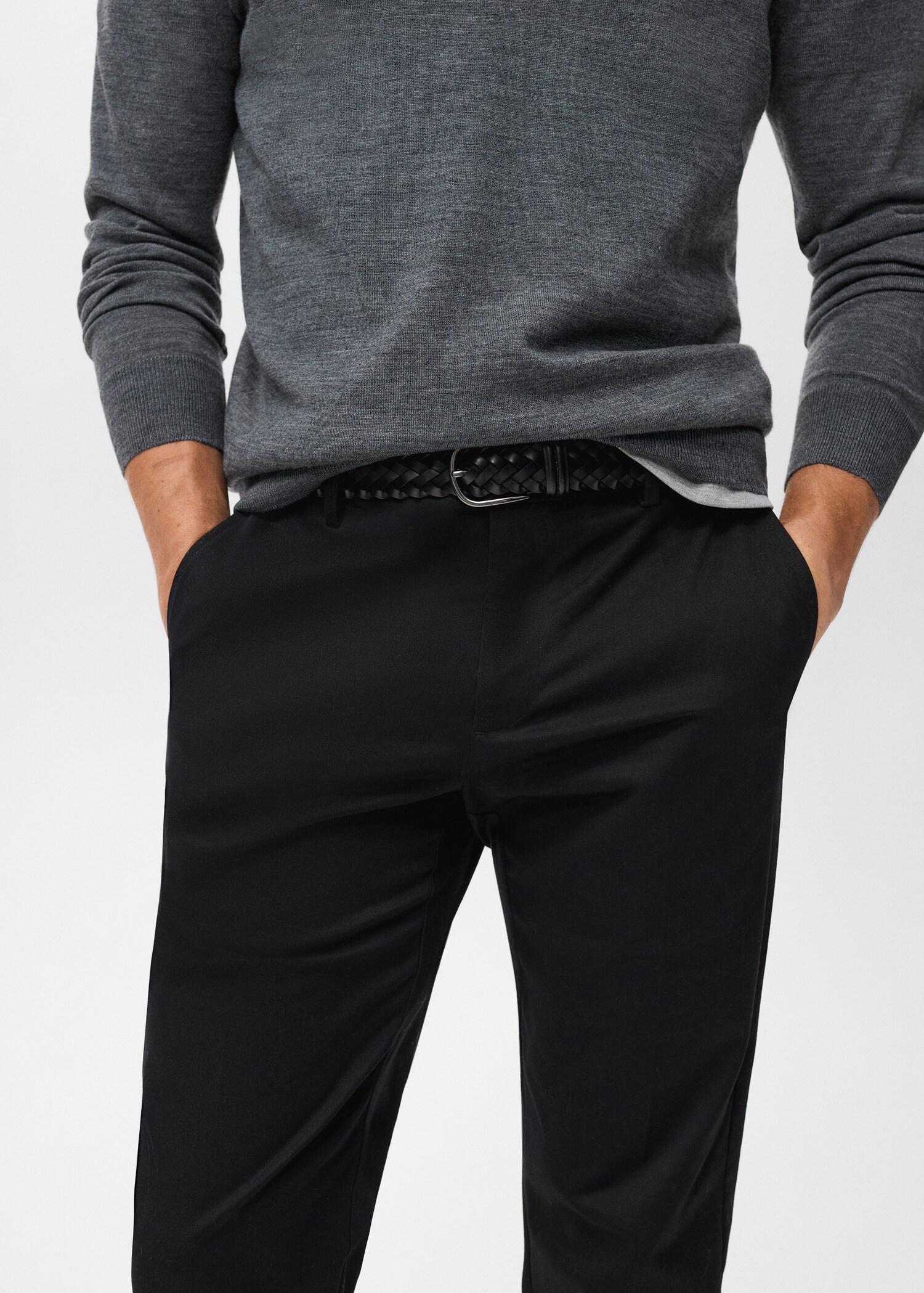 Regular-fit cotton trousers - Details of the article 1