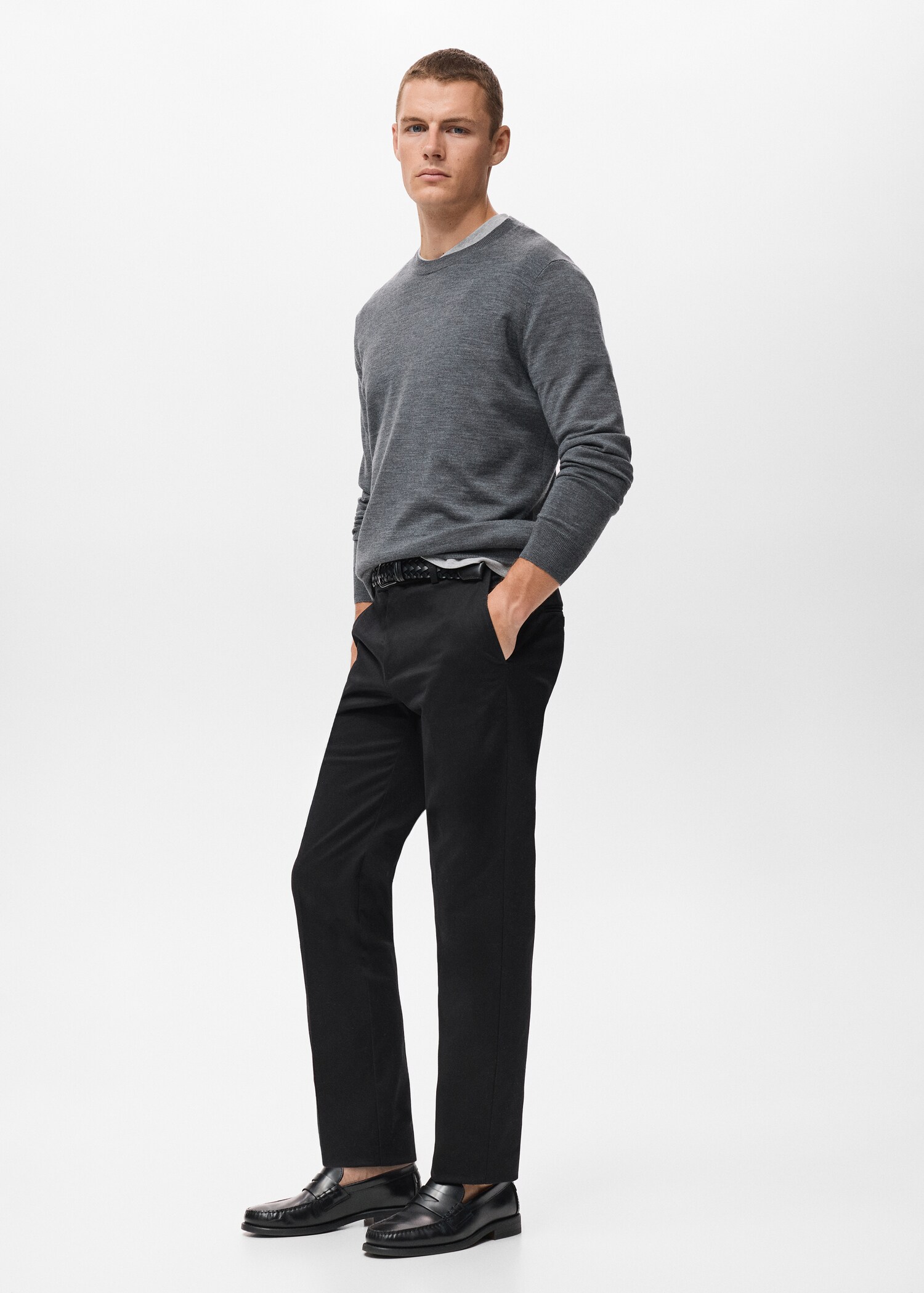 Regular-fit cotton trousers - Details of the article 2