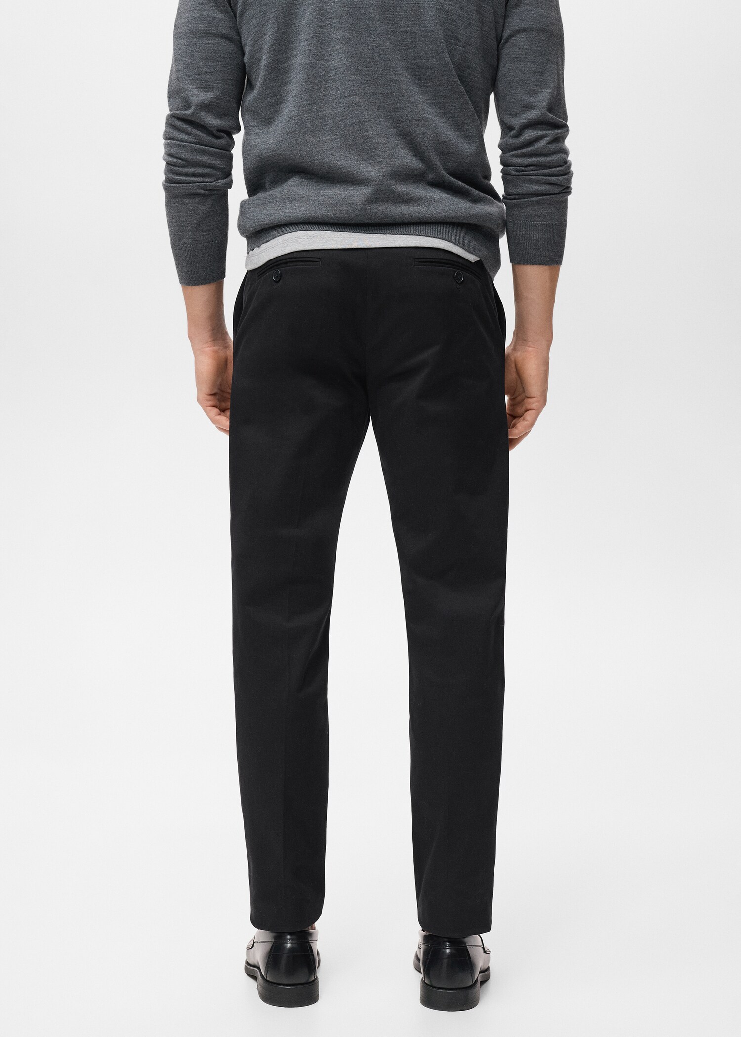 Regular-fit cotton trousers - Reverse of the article