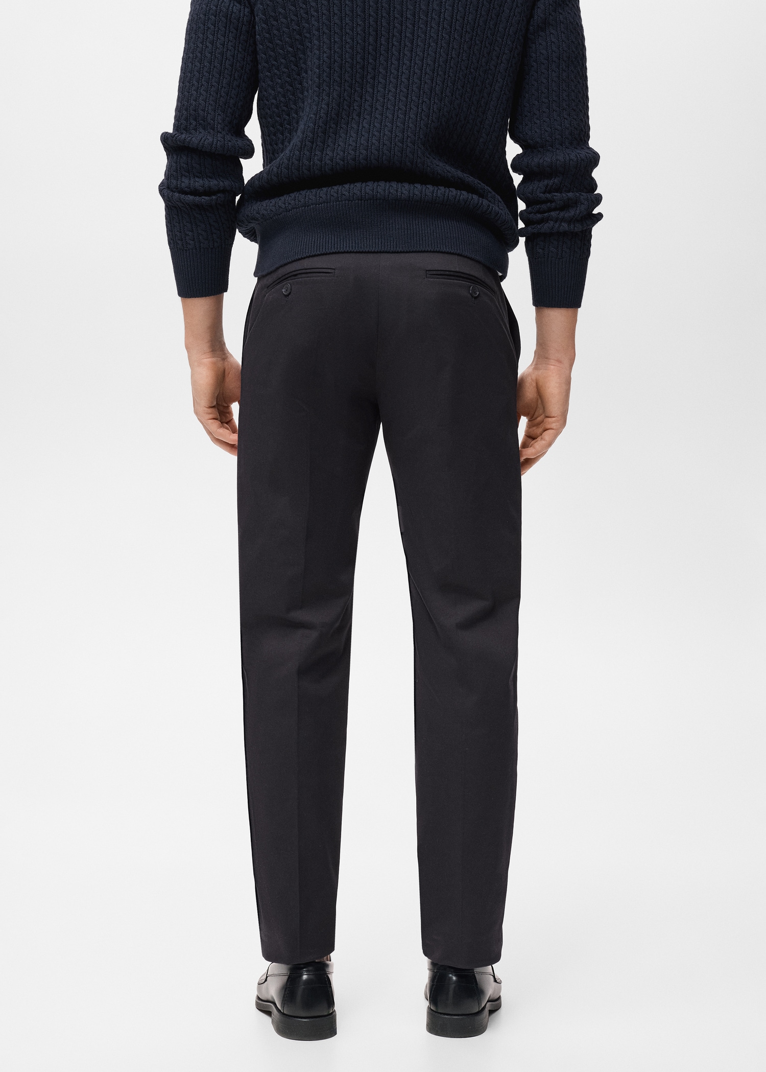 Regular-fit cotton trousers - Reverse of the article