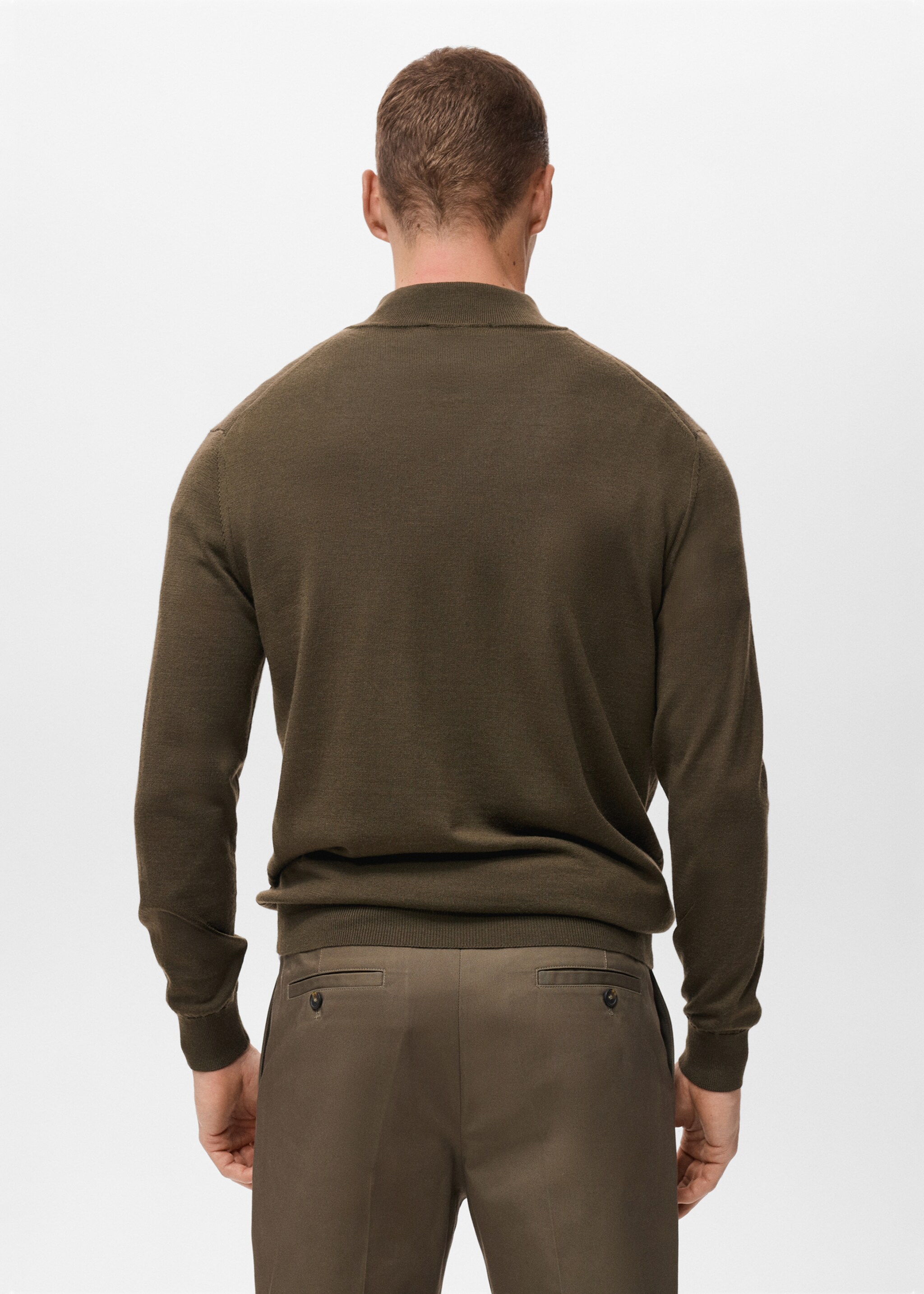 Pullover 100 % lana collo perkins - Retro dell'articolo