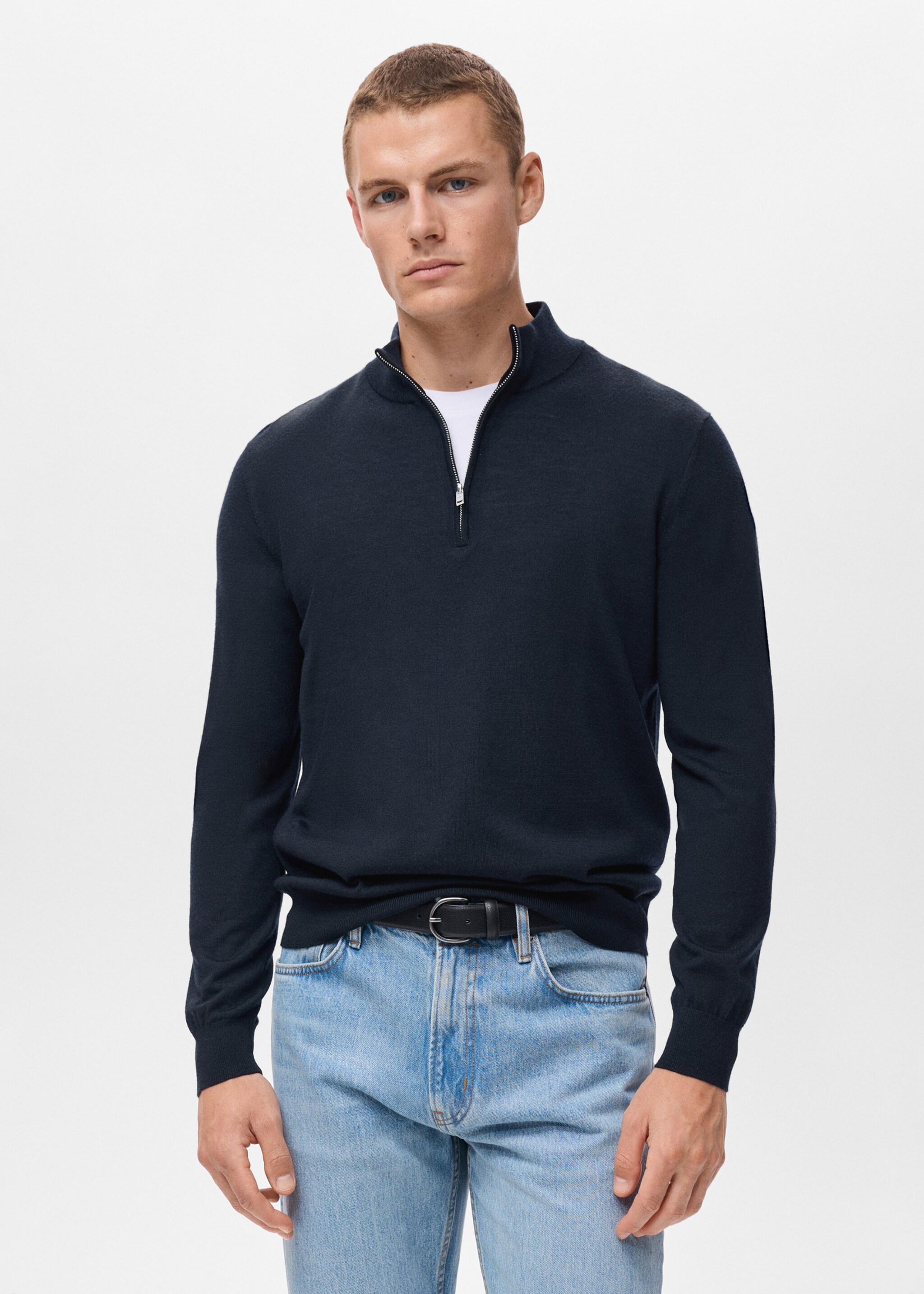 Pullover 100 % lana collo perkins - Piano medio