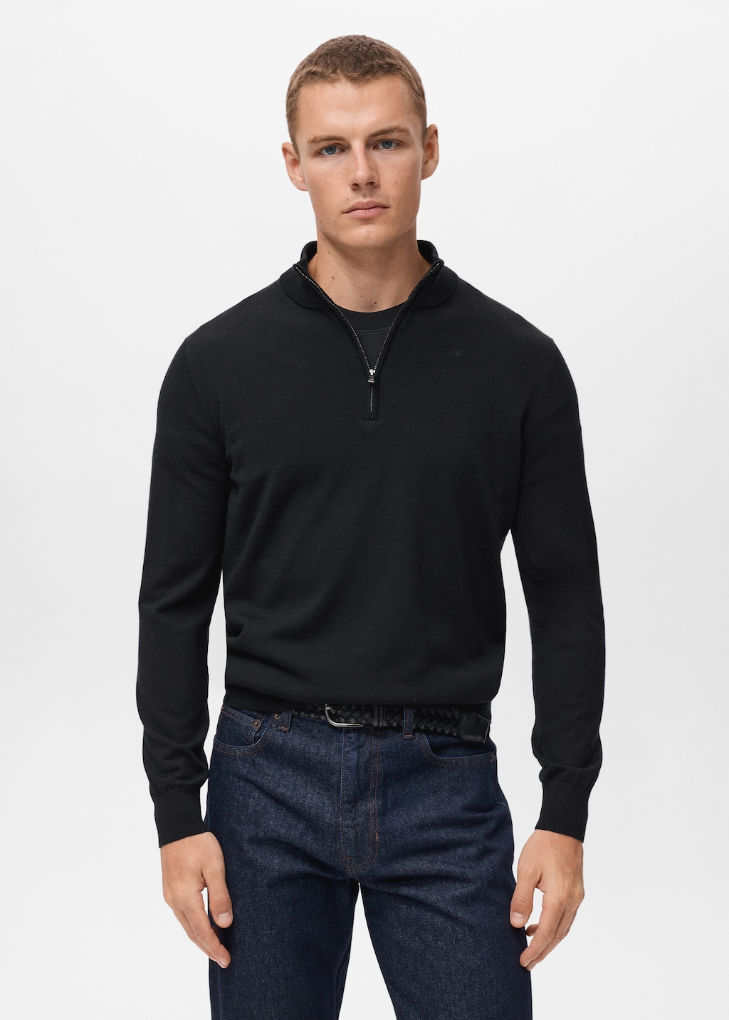 【値下げ】ENNOY MERUNO WOOL SWETER BLACK L Black sweater in pure Merino wool - Black | Benetton