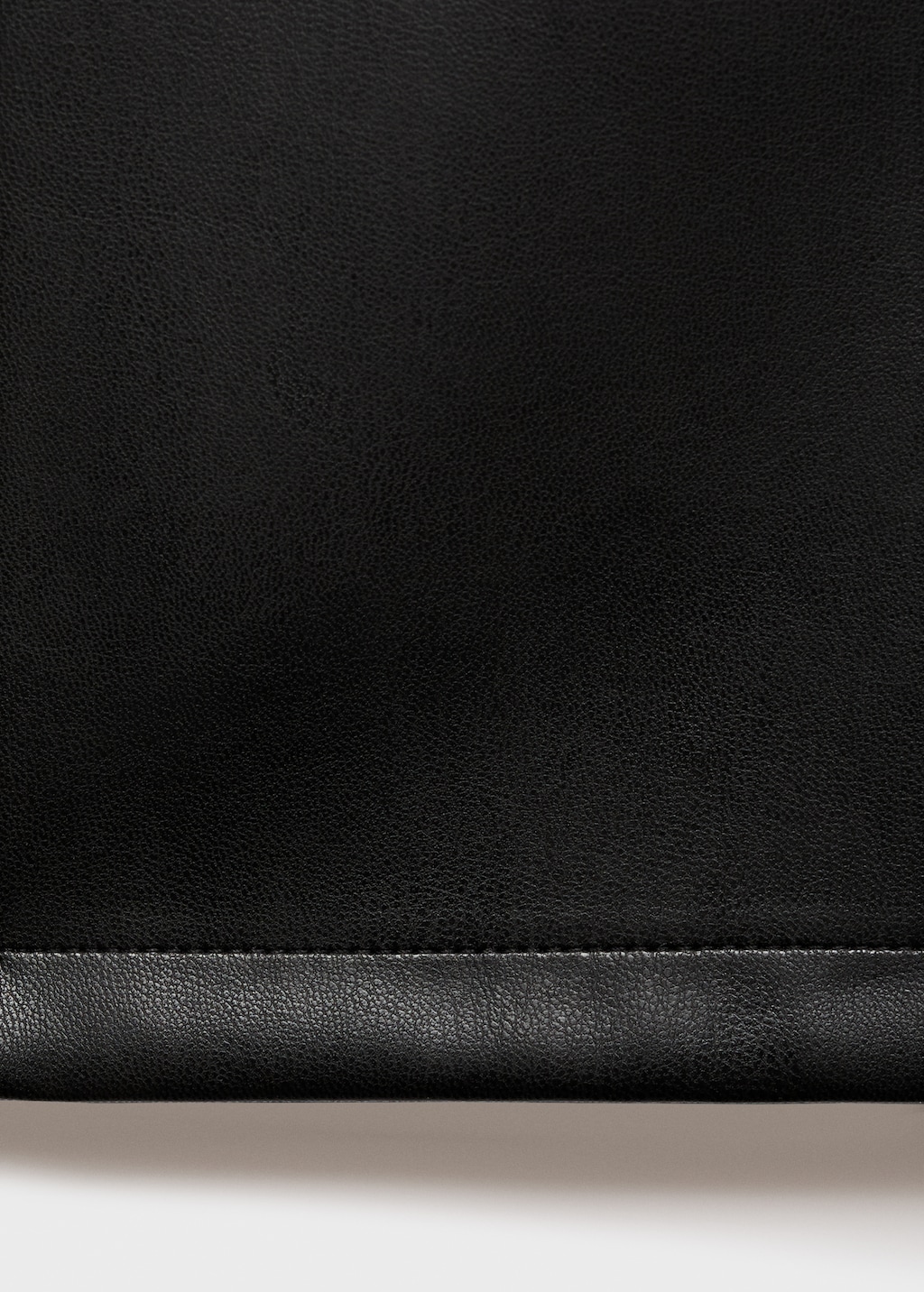 Straight leather-effect pants